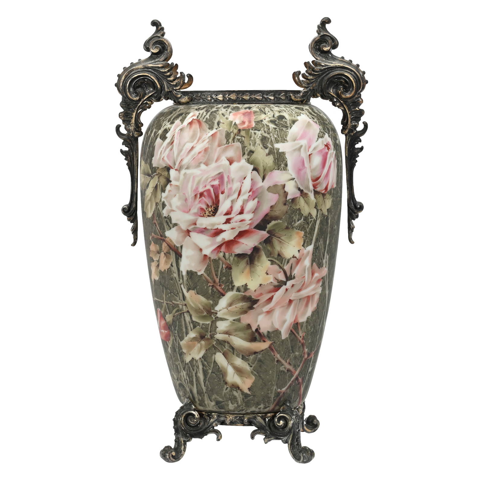 Vase, Two Handles, Marked Kelva Art Glass Auction