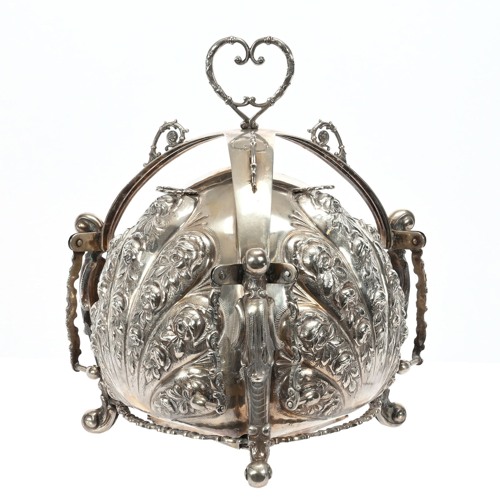 Mechanical Biscuit Warmer, German .800 Solid Silver (1 of 5)