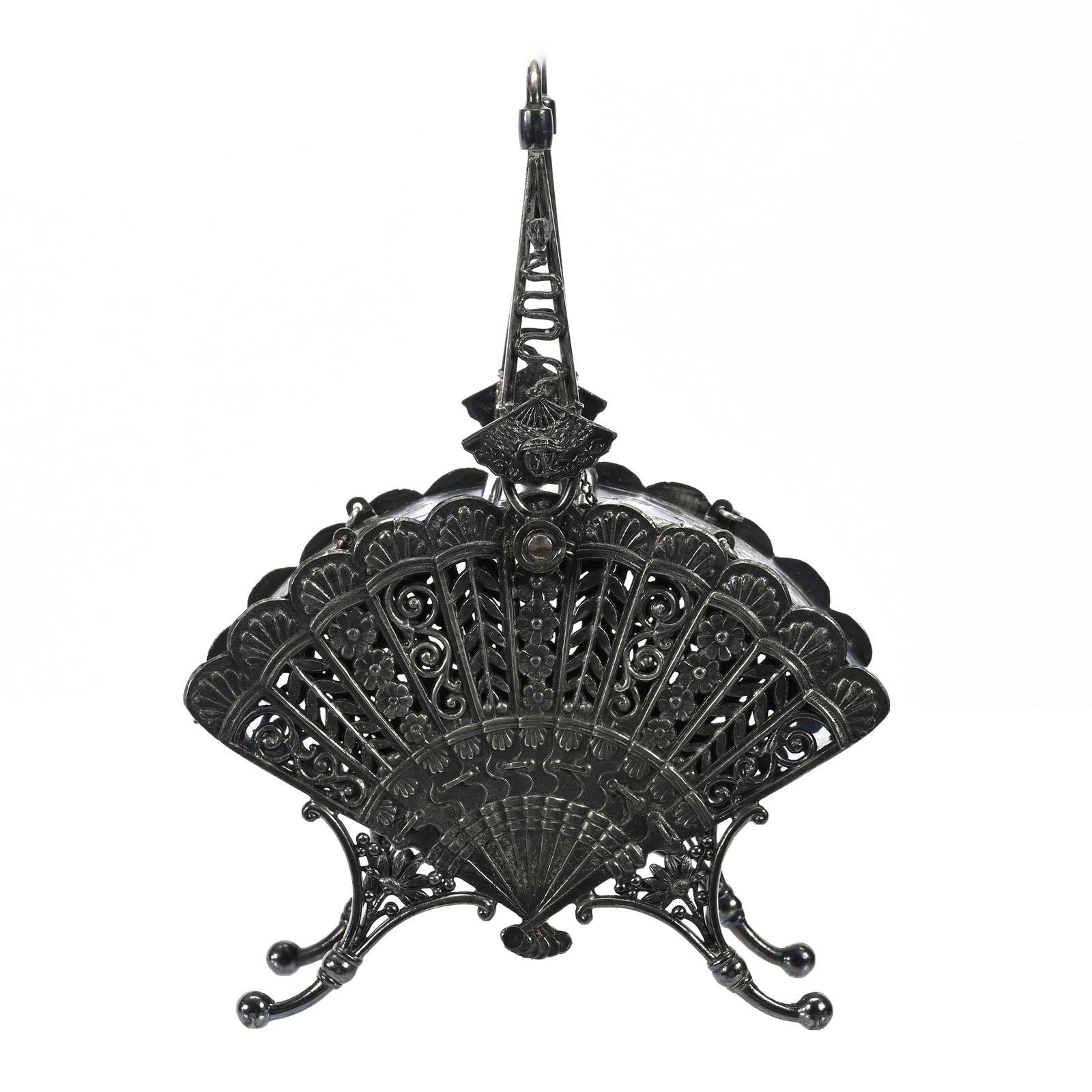 Victorian Silver Plate Box, Fan Shape (1 of 6)