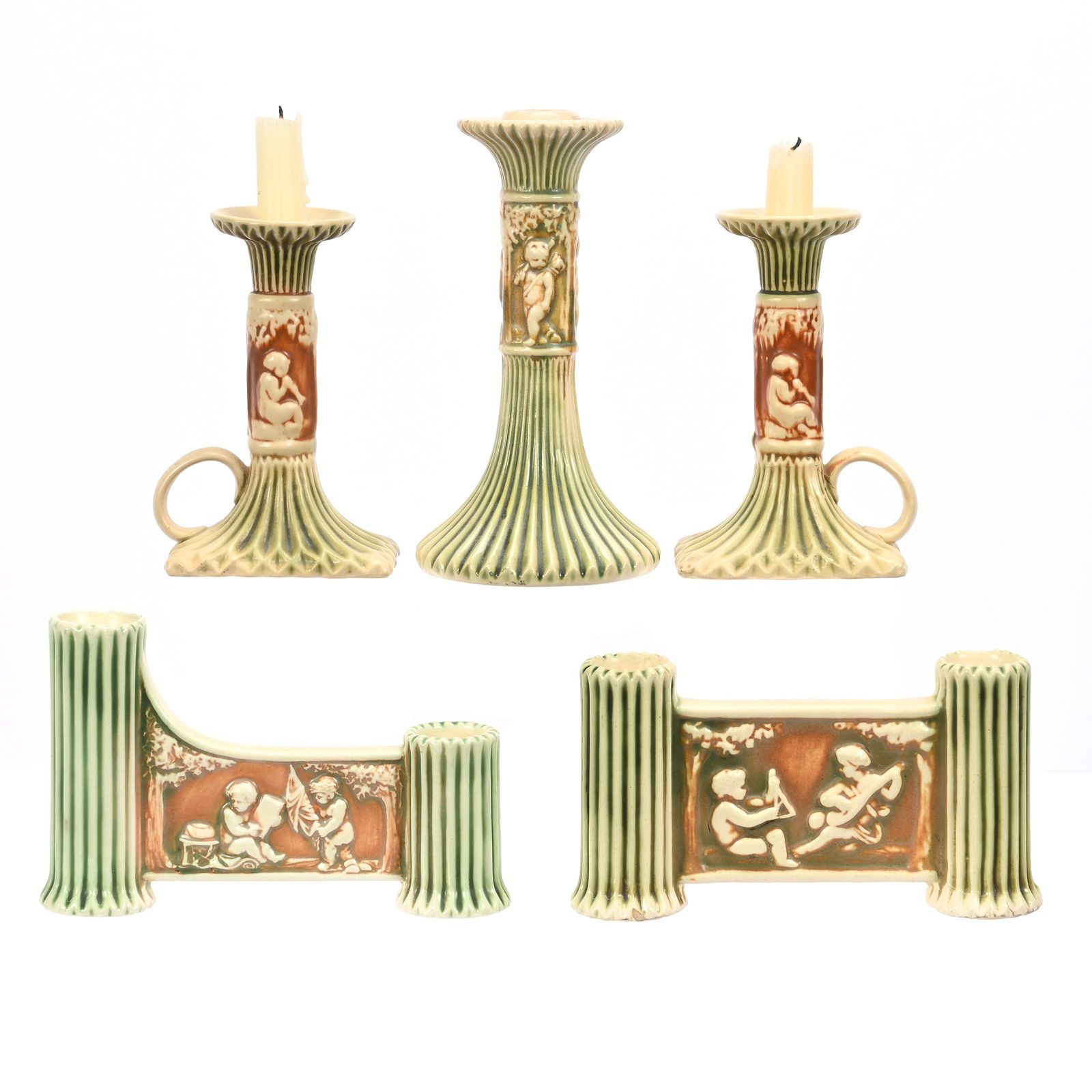 (5) Roseville Art Pottery Items, Donatello Pattern (1 of 5)