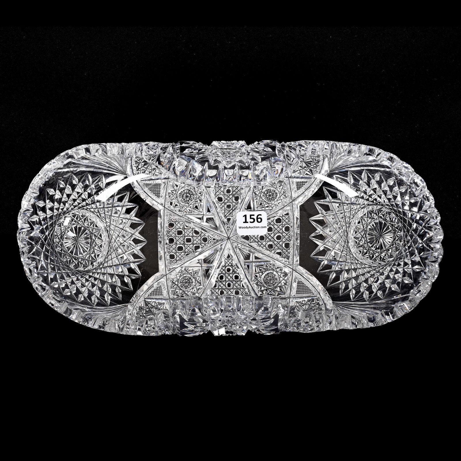 Folded Celery Tray, American Brilliant Cut Glass (1 of 3)