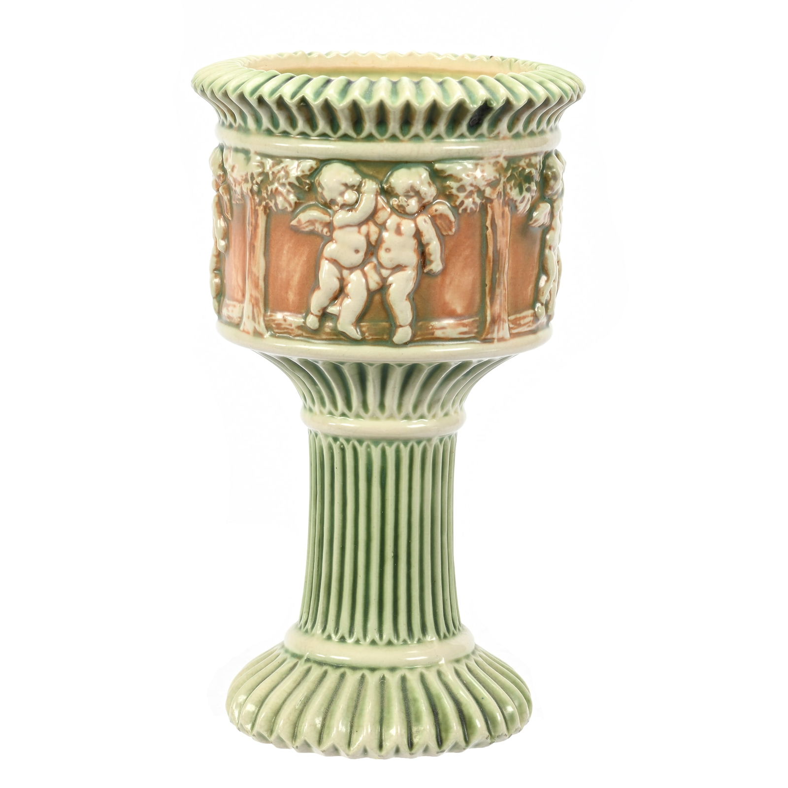 Chalice Vase, Unmarked Roseville Art Pottery (1 of 3)