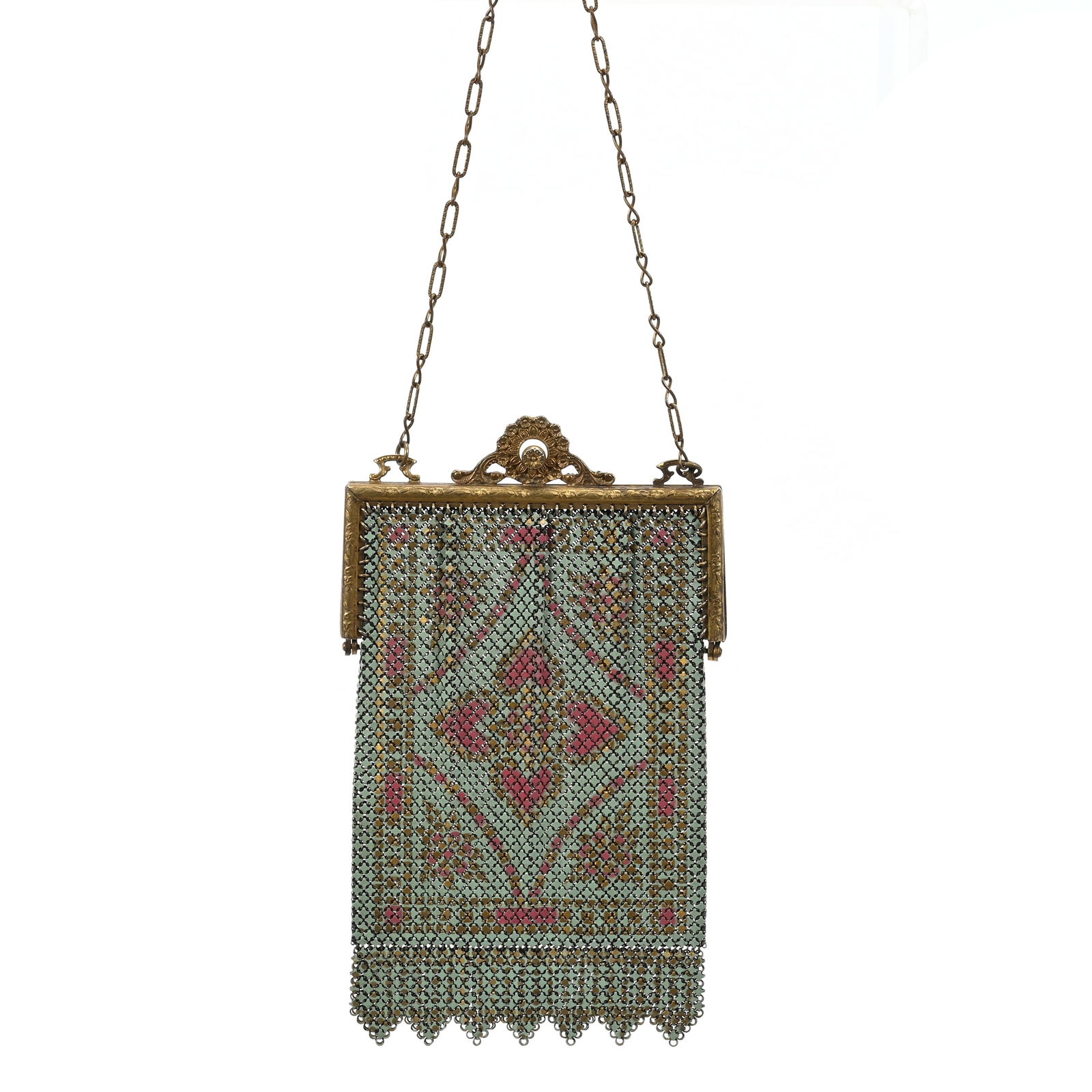 Victorian Mesh Evening Bag Marked Mandalian Mfg. (1 of 3)