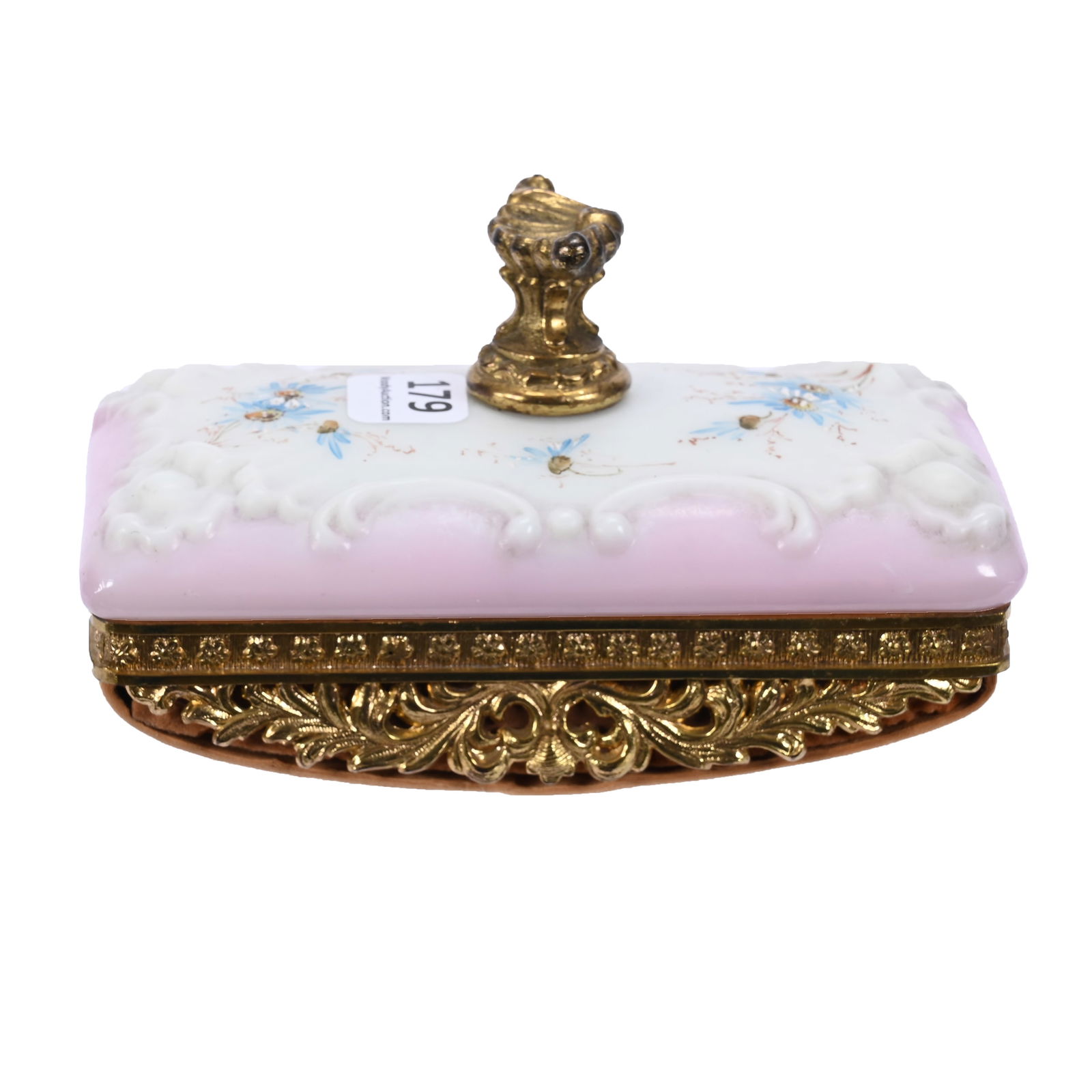 Ink Blotter, Unmarked Wave Crest Art Glass (1 of 3)