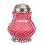 Sugar Shaker, Cranberry Opalescent Swirl Art Glass