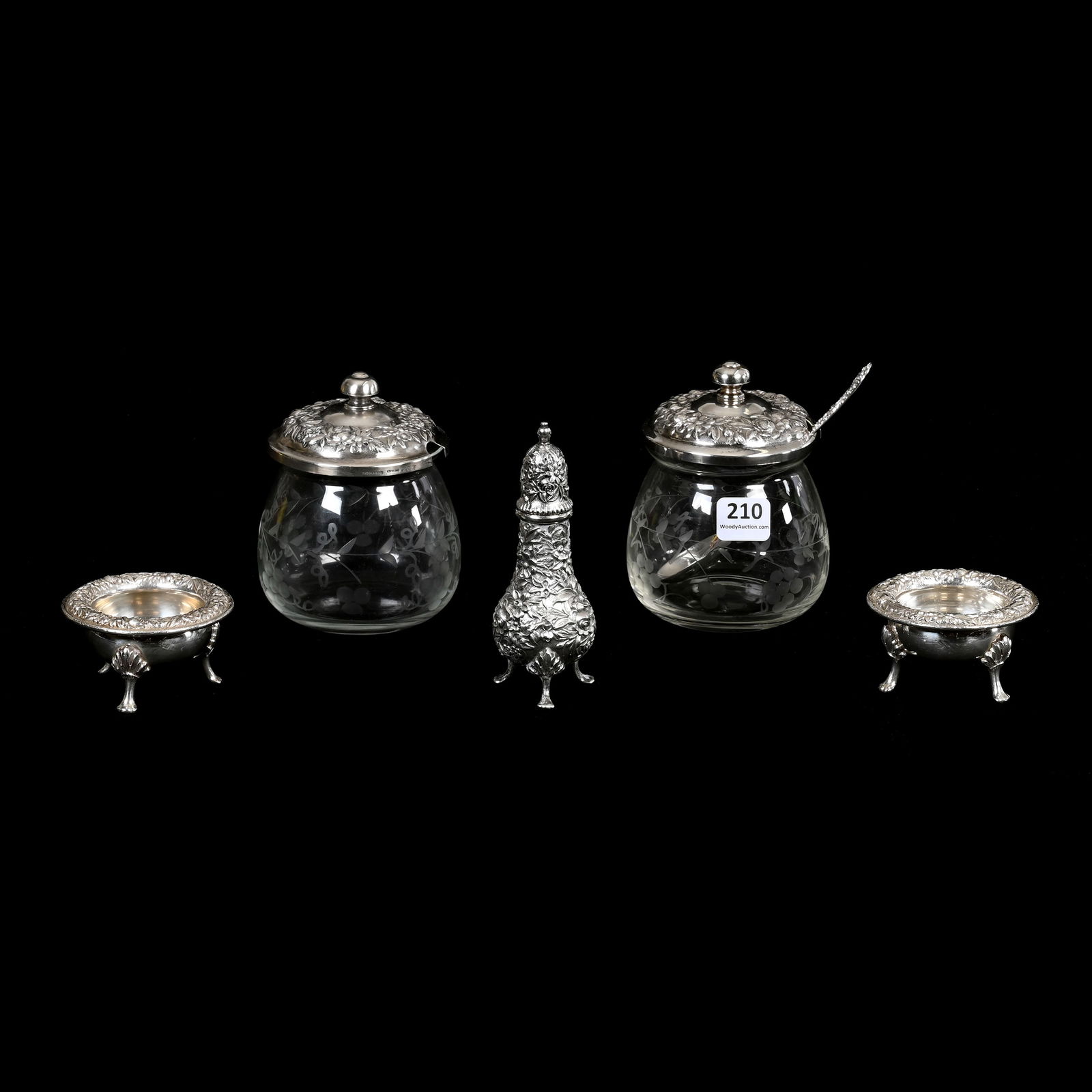 (6) Sterling Silver Repousse Items By Kirk & Sons (1 of 4)