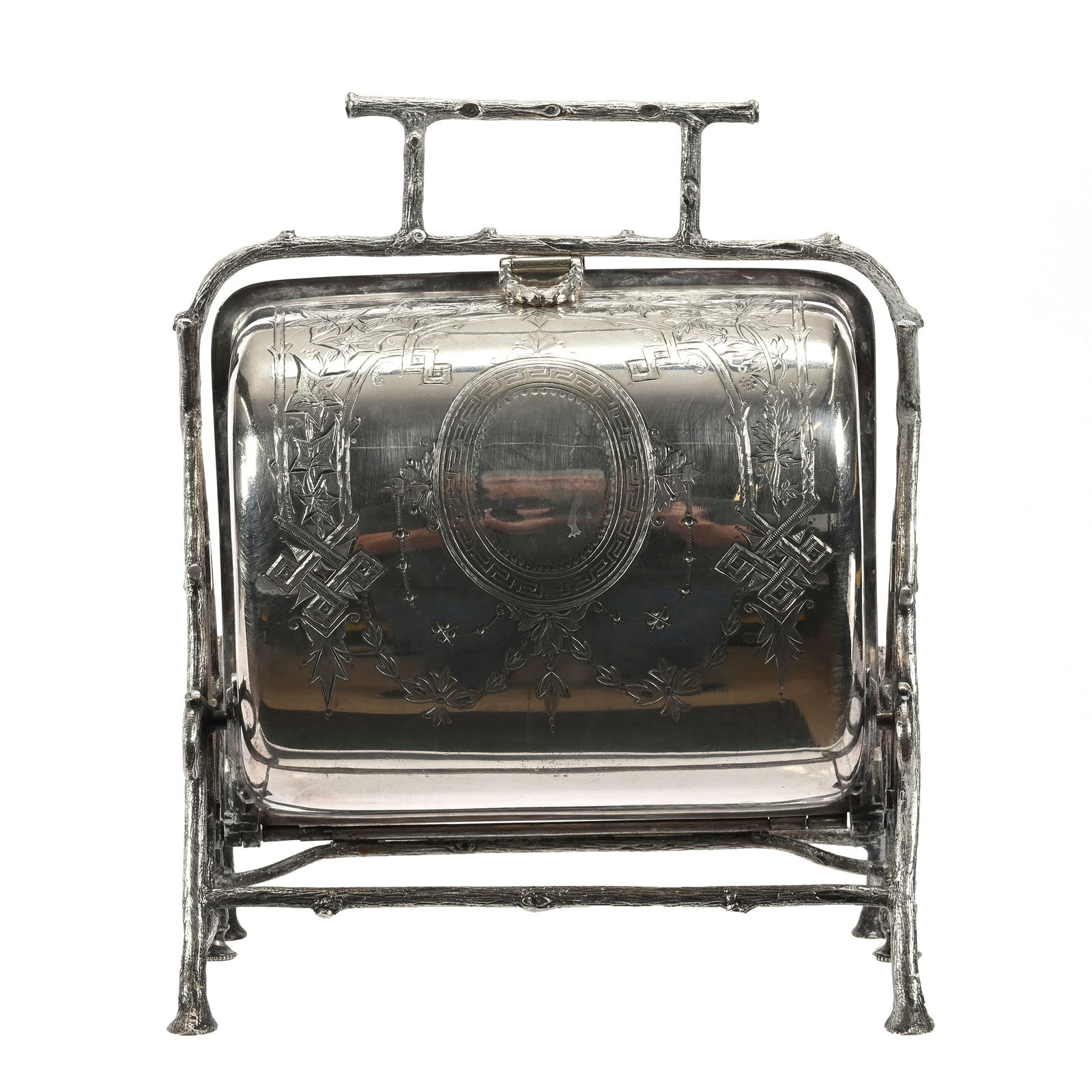 Victorian Biscuit Warmer, English Silverplate (1 of 4)