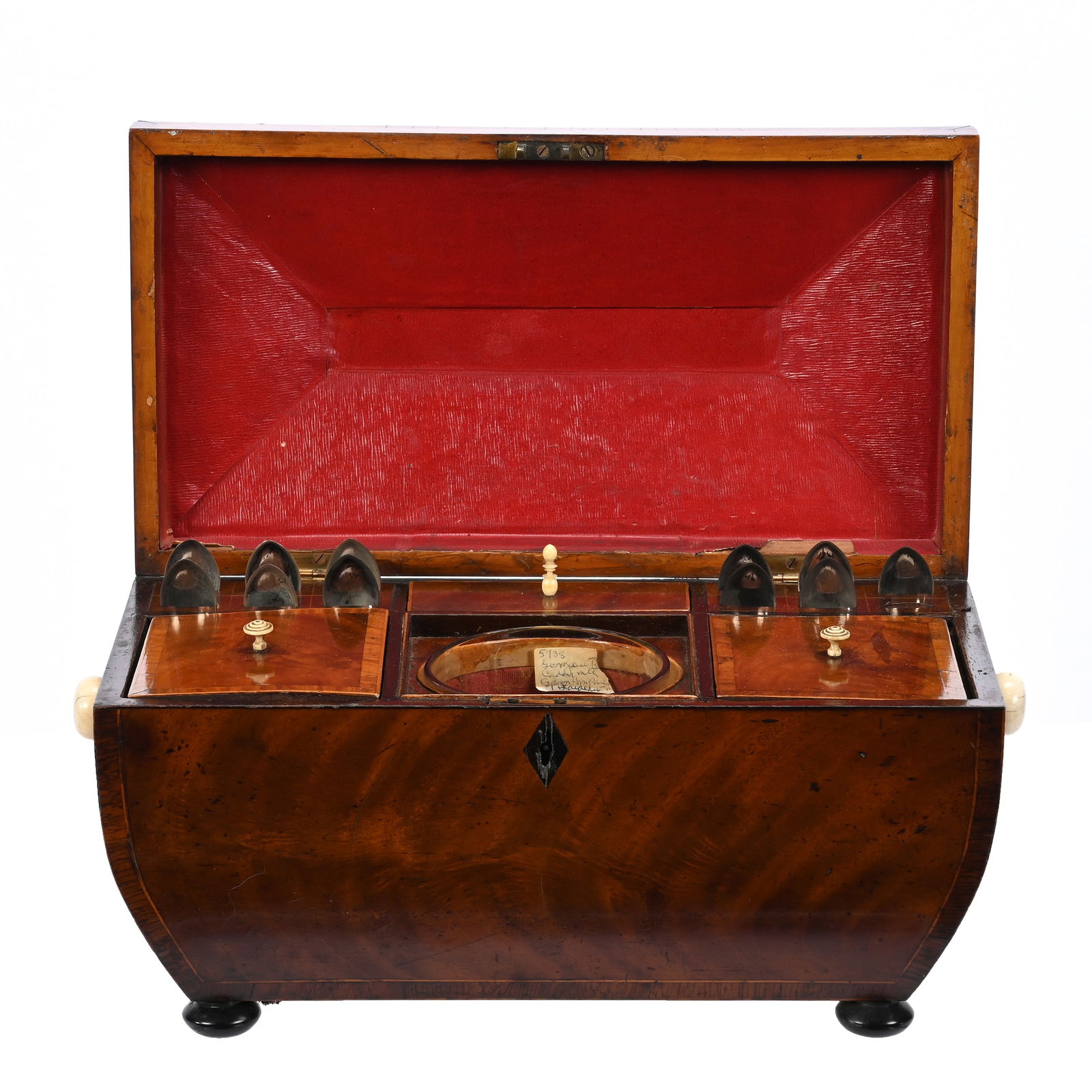 Wooden Tea Caddy, Beautiful Burl Laminate (1 of 6)