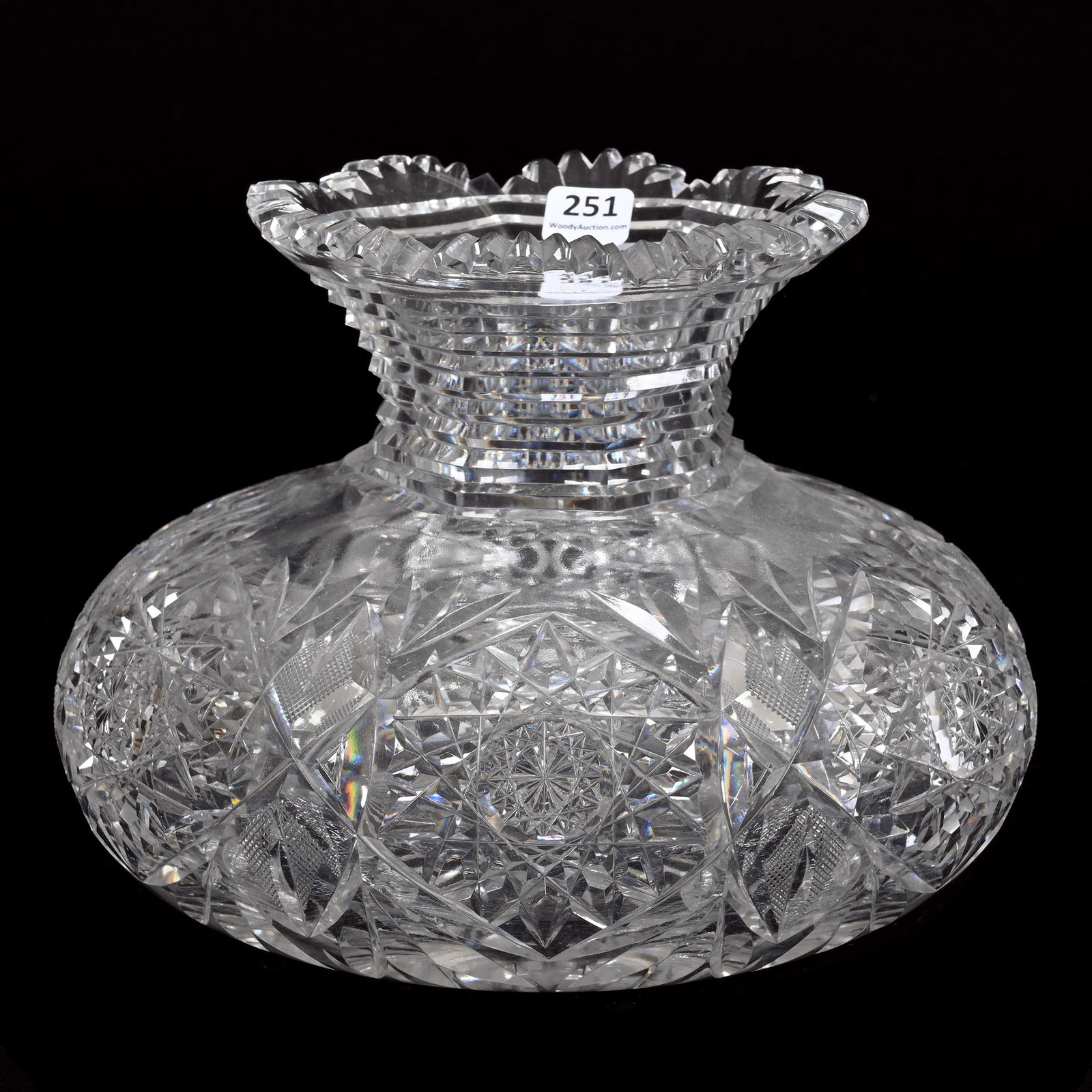 Flower Center, American Brilliant Cut Glass (1 of 4)