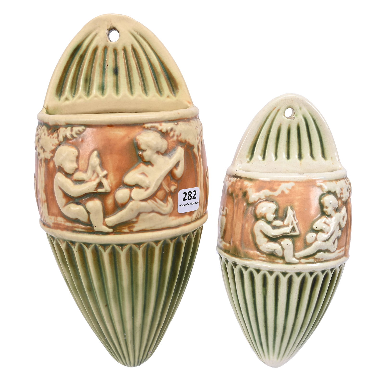 (2) Wall Pockets, Roseville Art Pottery (1 of 5)