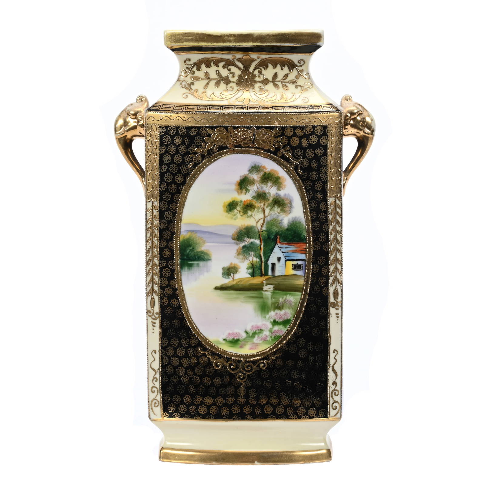 Vase, Two Handles, Marked Nippon Sep 23, 2023 Woody Auction Llc In Ks