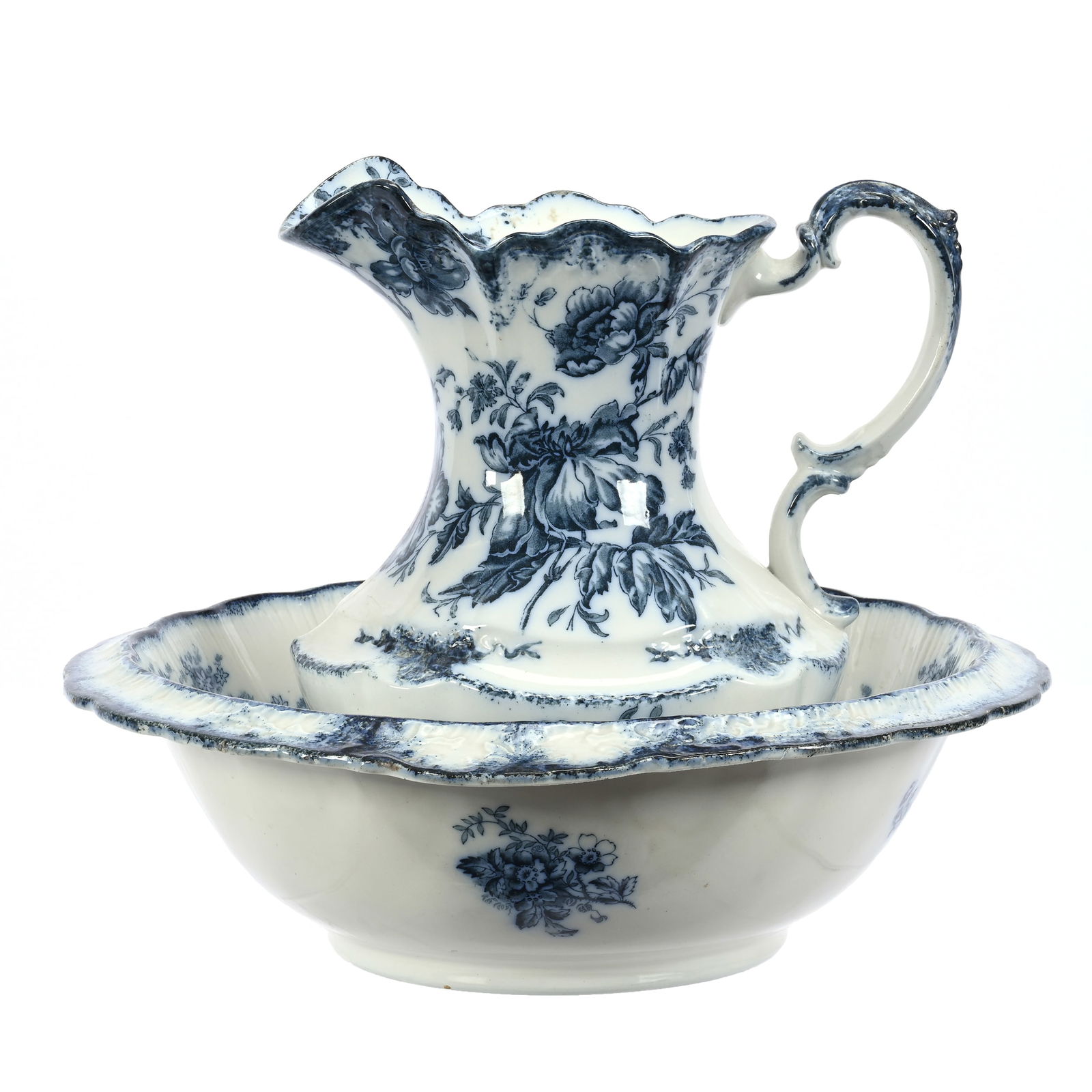 Wash Bowl & Pitcher Set, Flow Blue (1 of 5)