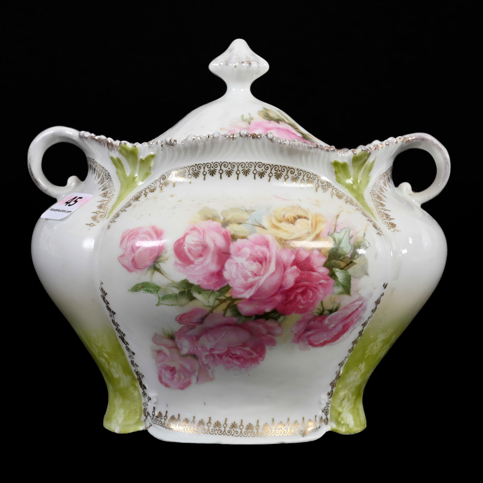 Cracker Jar, Two Handles, Marked R.S. Prussia (1 of 4)