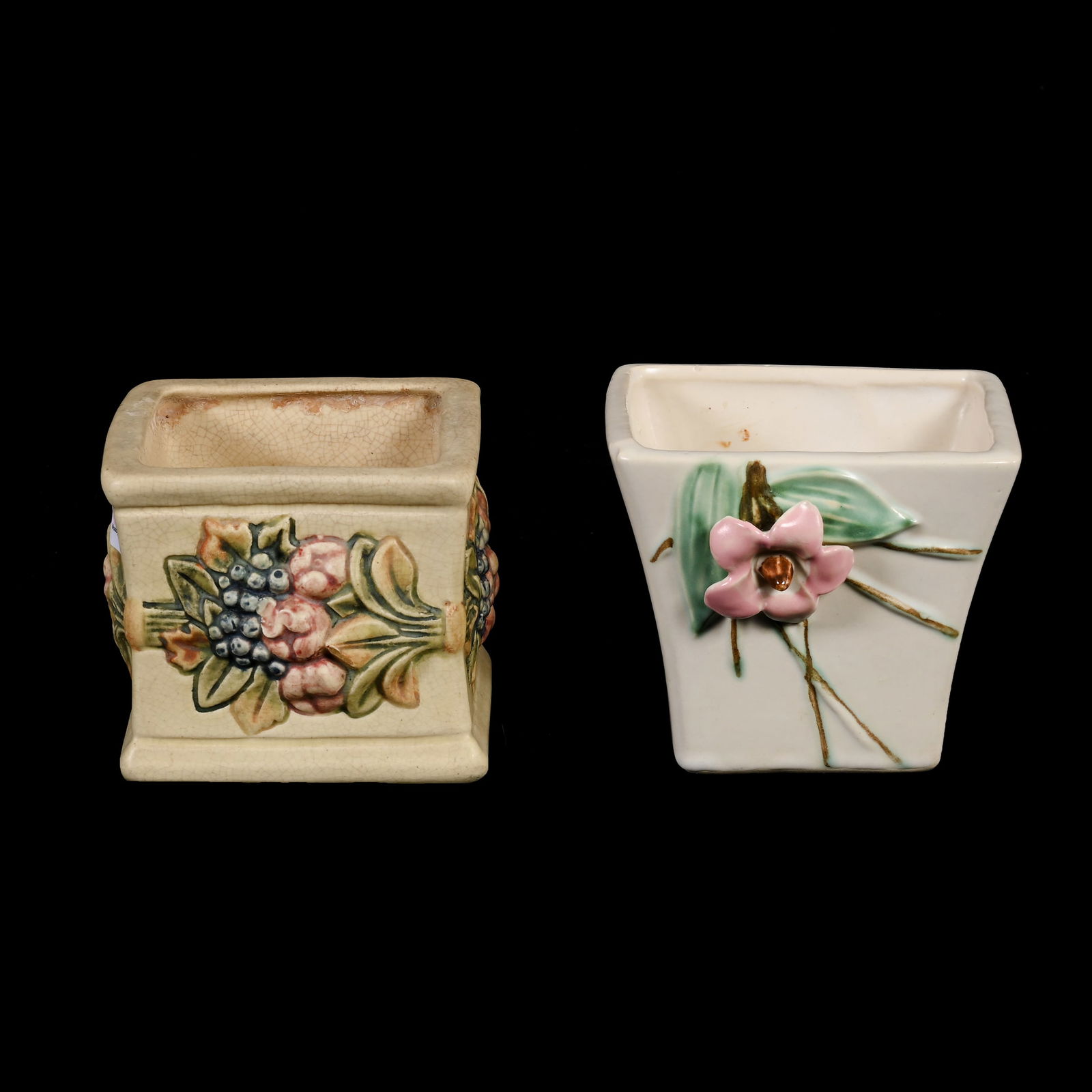 Square Flowerpots, American Art Pottery (1 of 3)