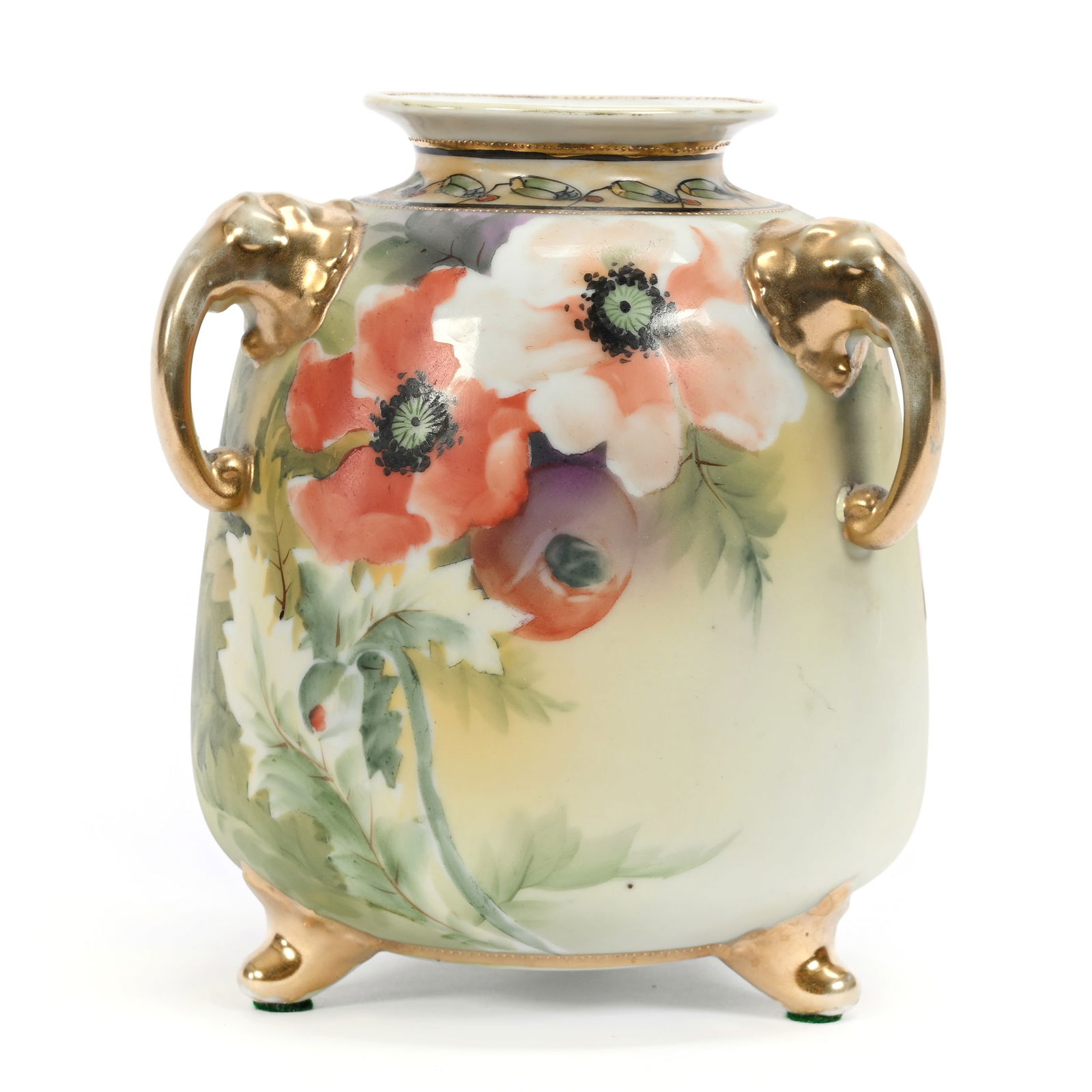 Footed Vase, Three Handles, Marked Nippon (1 of 3)