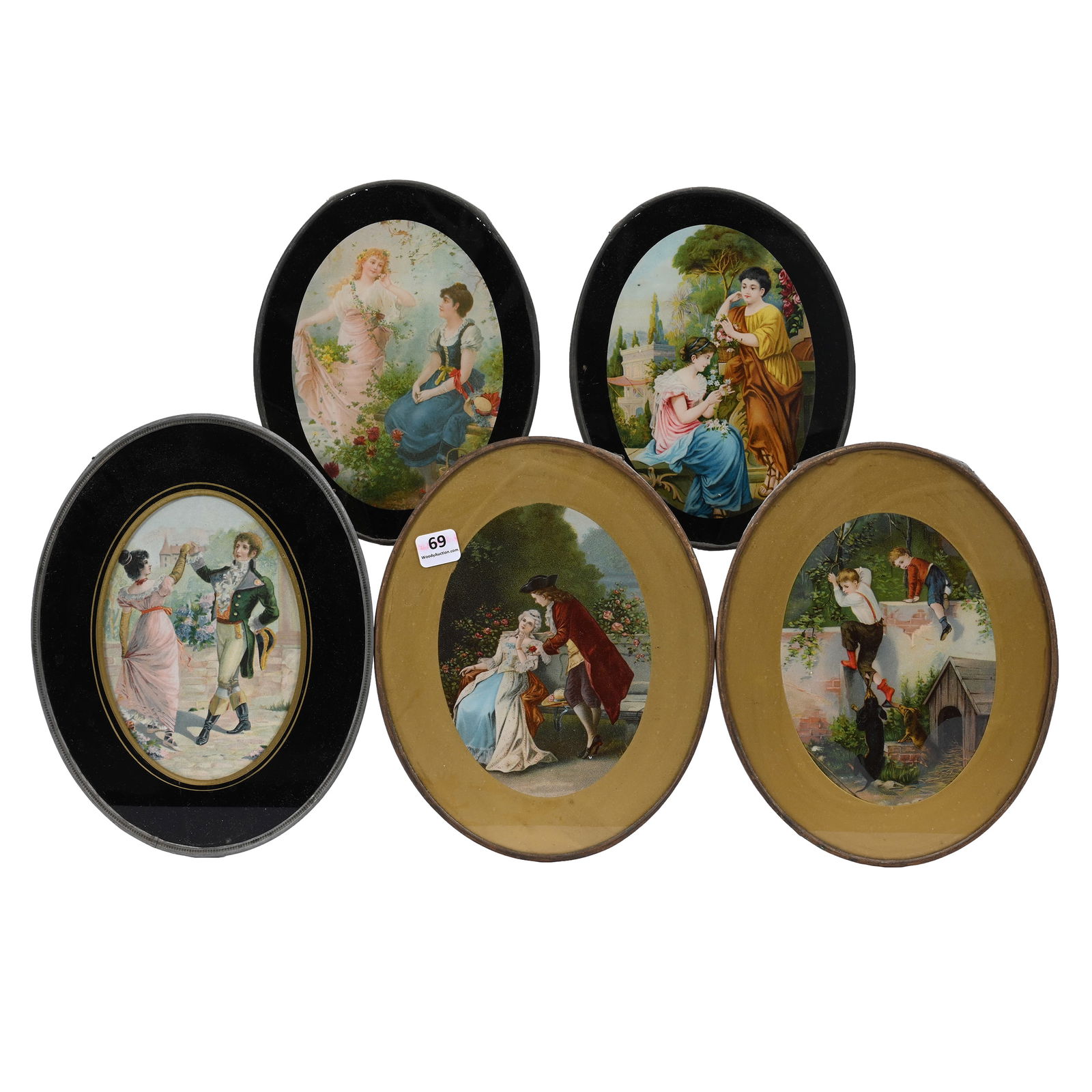 (5) Oval Flue Covers, Victorian Era (1 of 2)