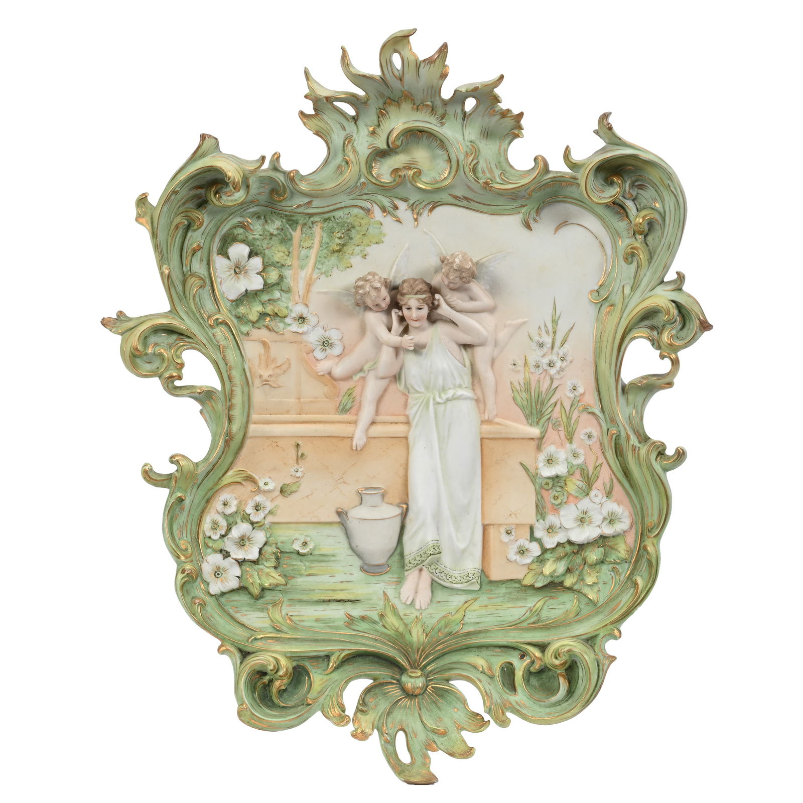 Plaque, Germany Three Dimensional Bisque (1 of 4)