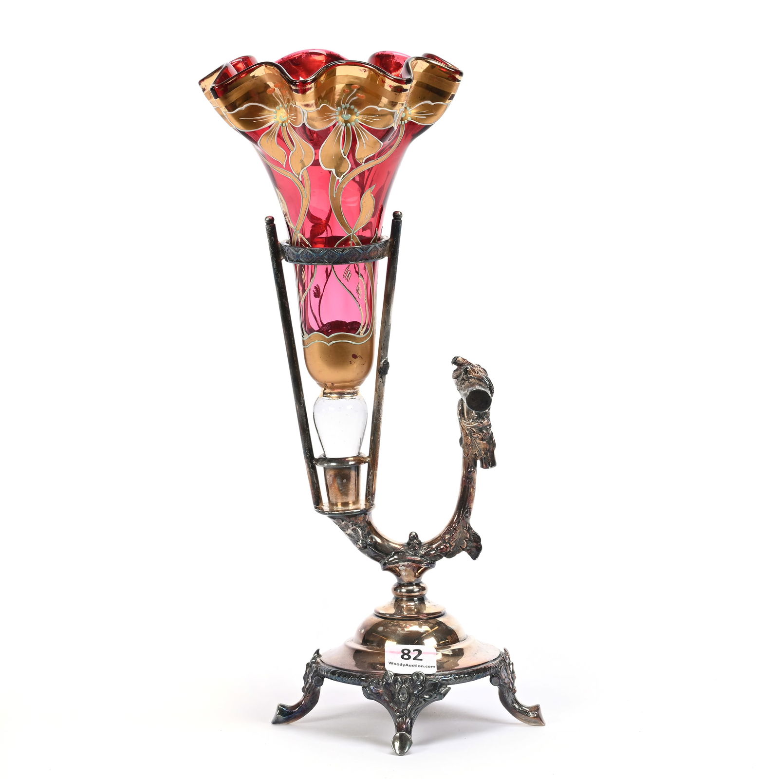 Victorian Silverplate Figural Vase (1 of 4)