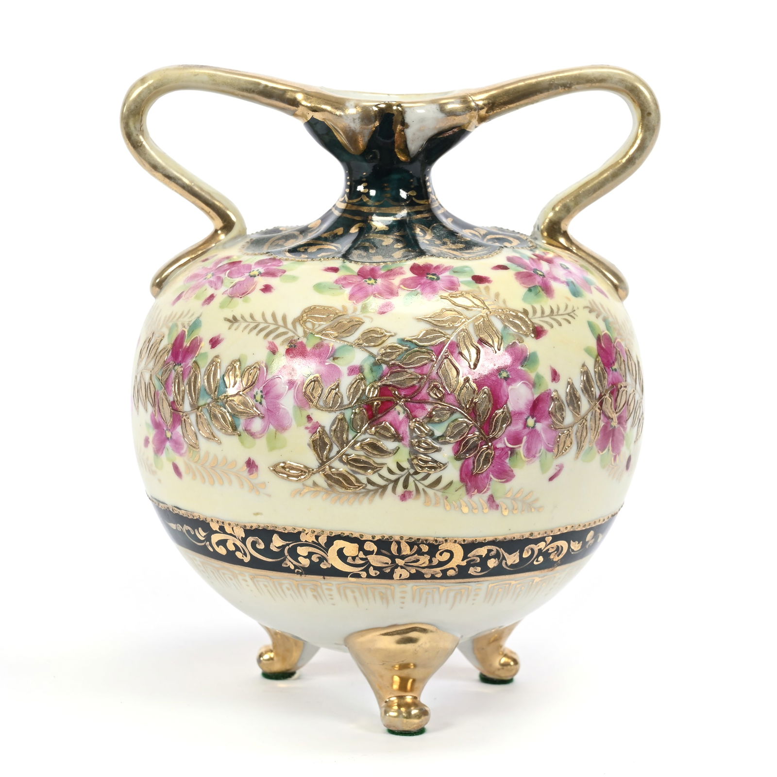 Footed Vase, Two Handles, Marked Nippon (1 of 3)