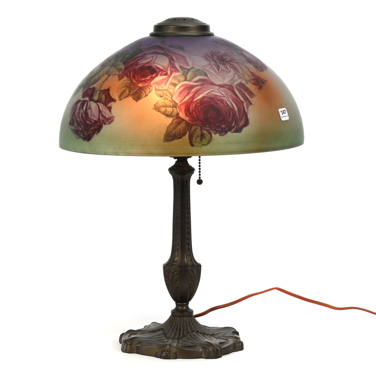Table Lamp, Reverse Painted Shade (1 of 4)