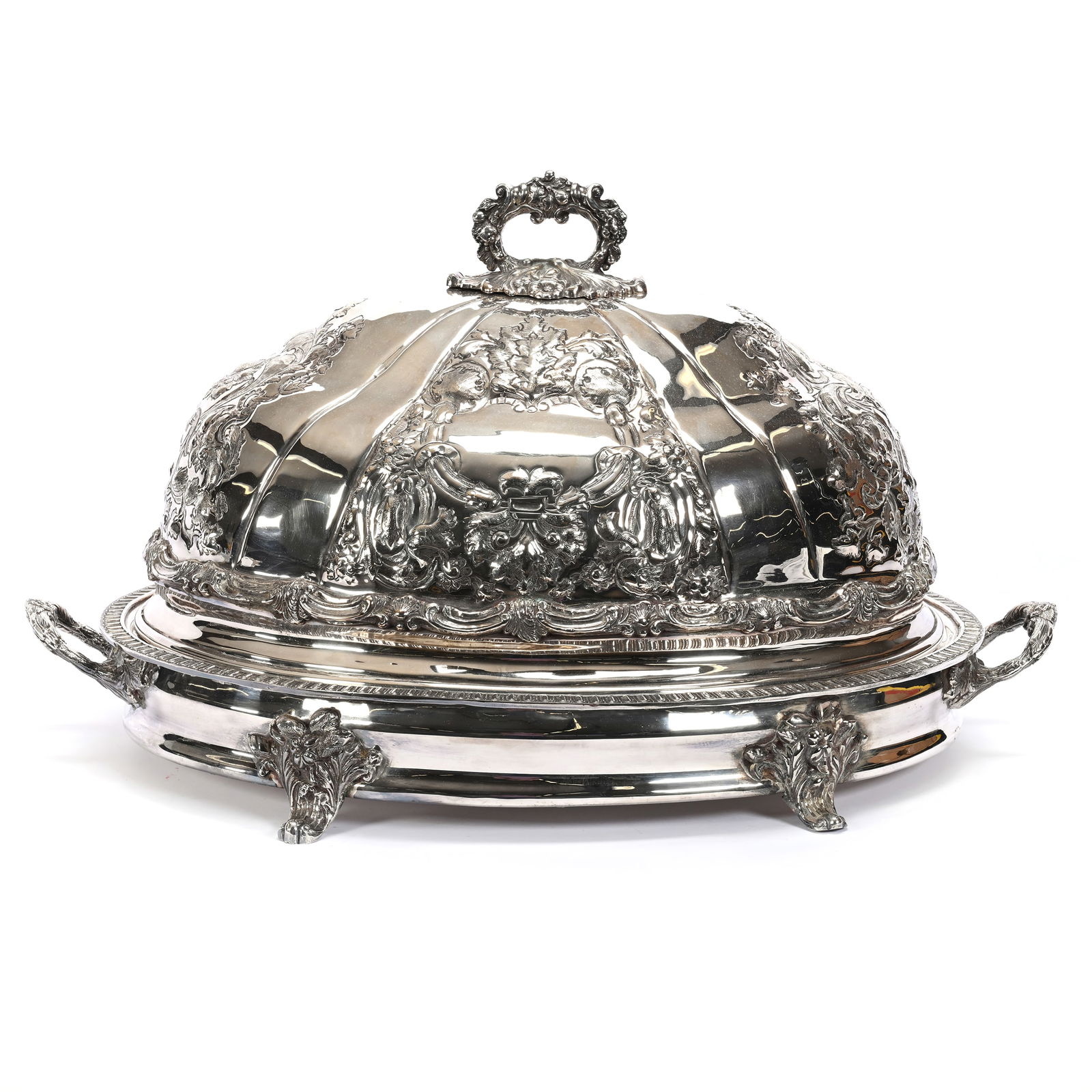 Massive Turkey Server With Warmer Base, Silverplate (1 of 4)