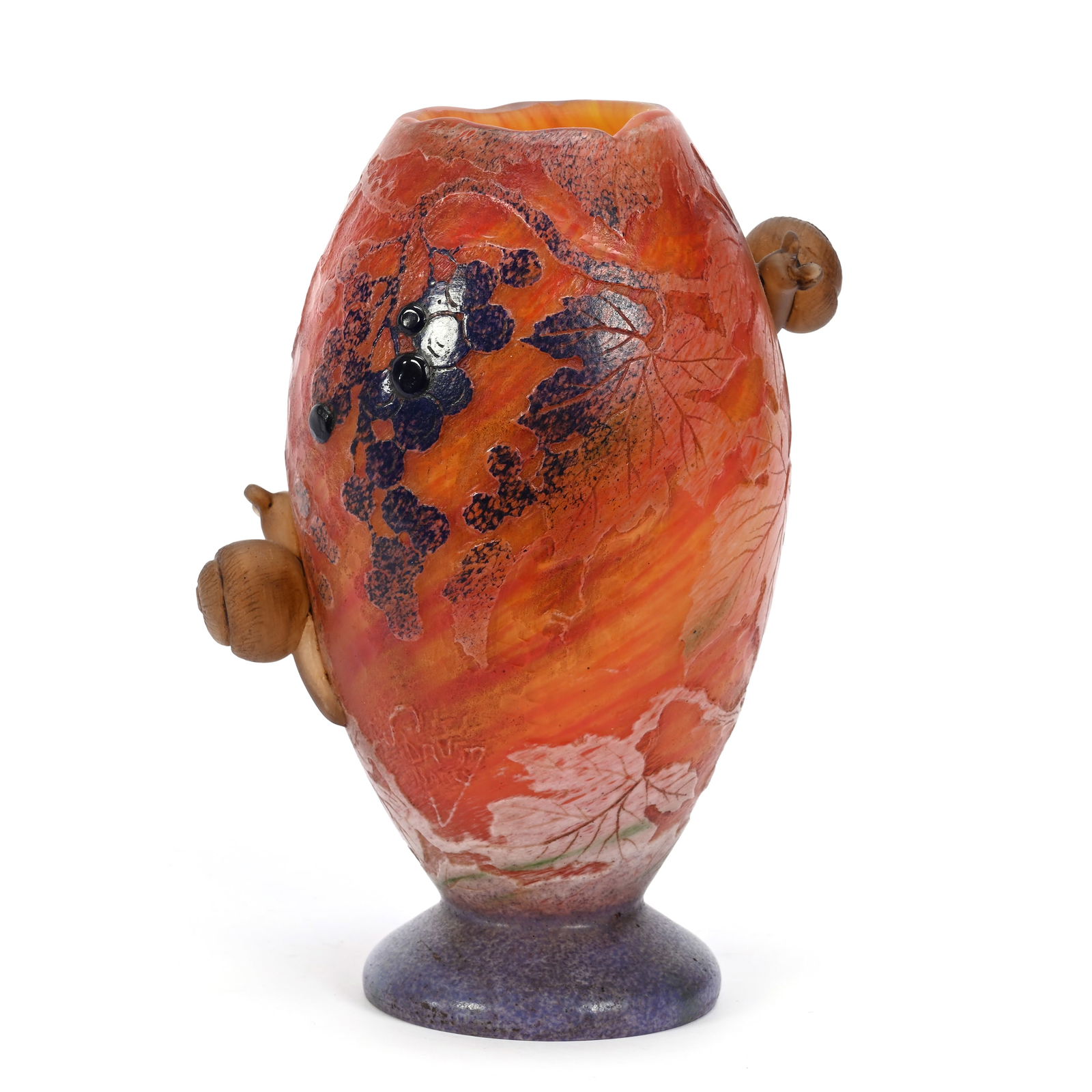 Reproduction, Modern Vase Marked Daum Nancy (1 of 6)