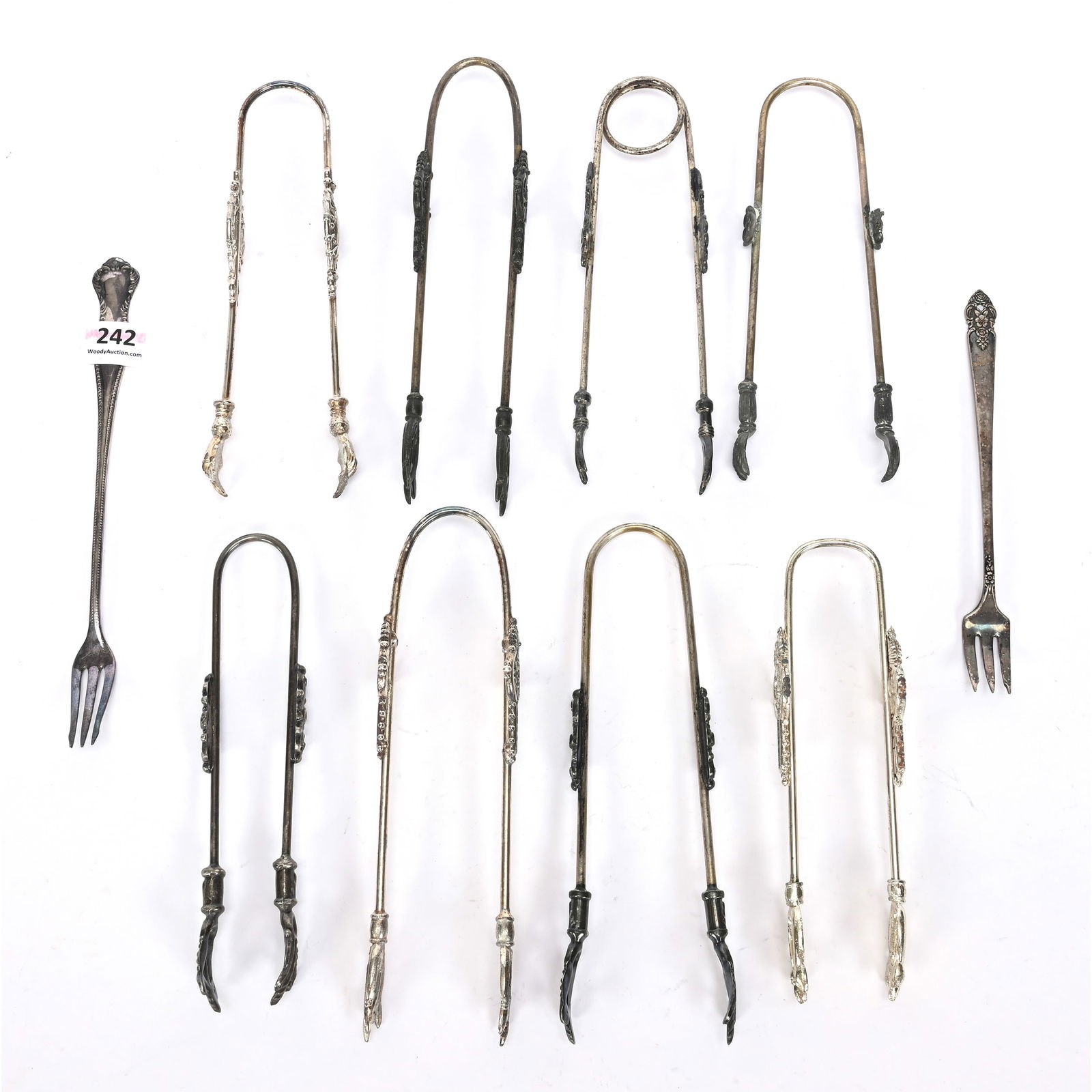 (8) Pickle Tongs And (2) Pickle Forks (1 of 2)