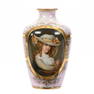 Vase Marked Beehive, Hand Painted Portrait "Winter"