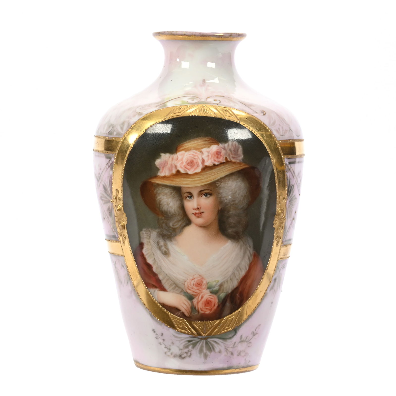 Vase Marked Beehive, Hand Painted Portrait "Summer" (1 of 4)