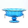 Pedestal Bowl, Celeste Blue Steuben Art Glass