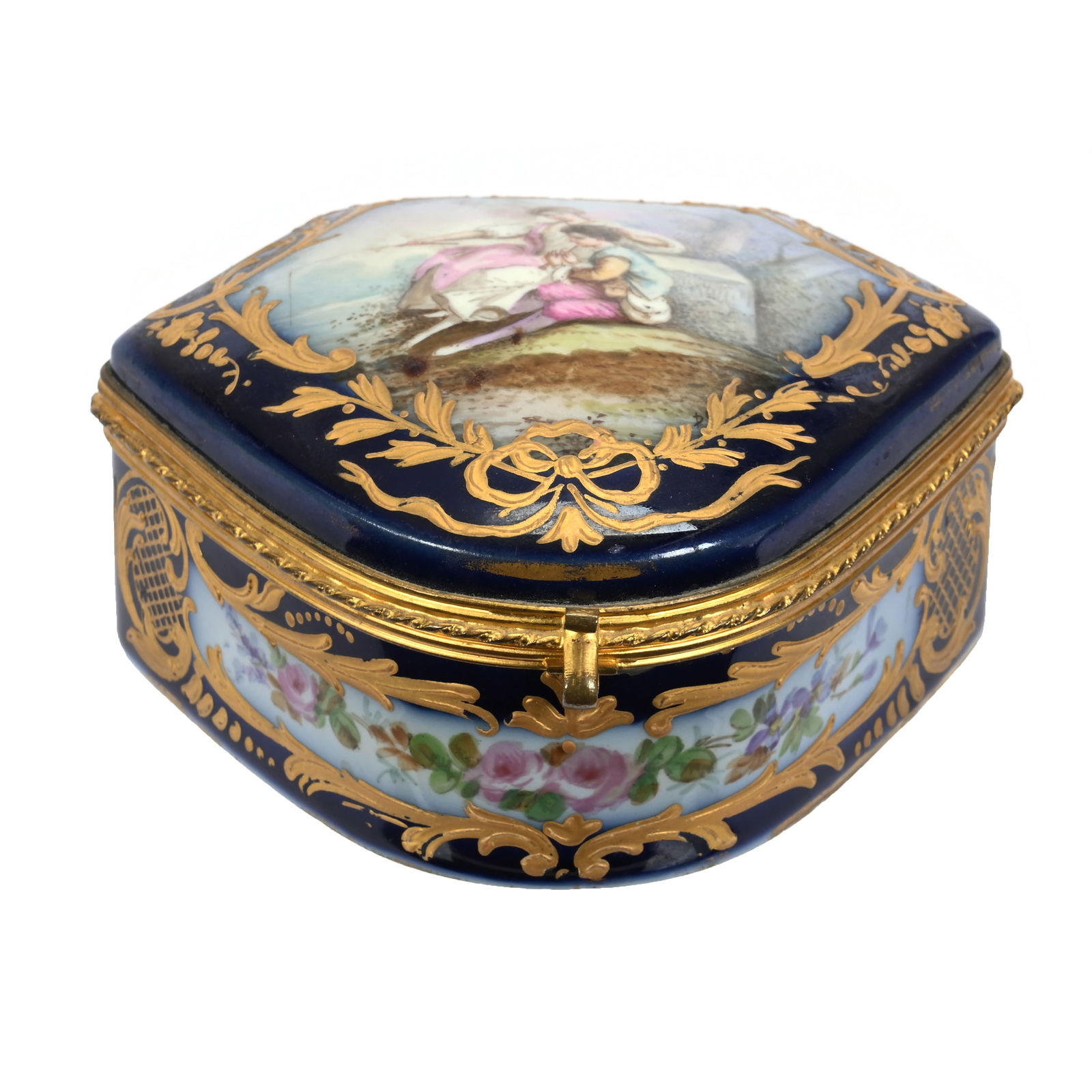 Hinged Covered Box Marked Sevres (1 of 5)