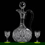 Decanter & Wine Set, American Brilliant Cut Glass