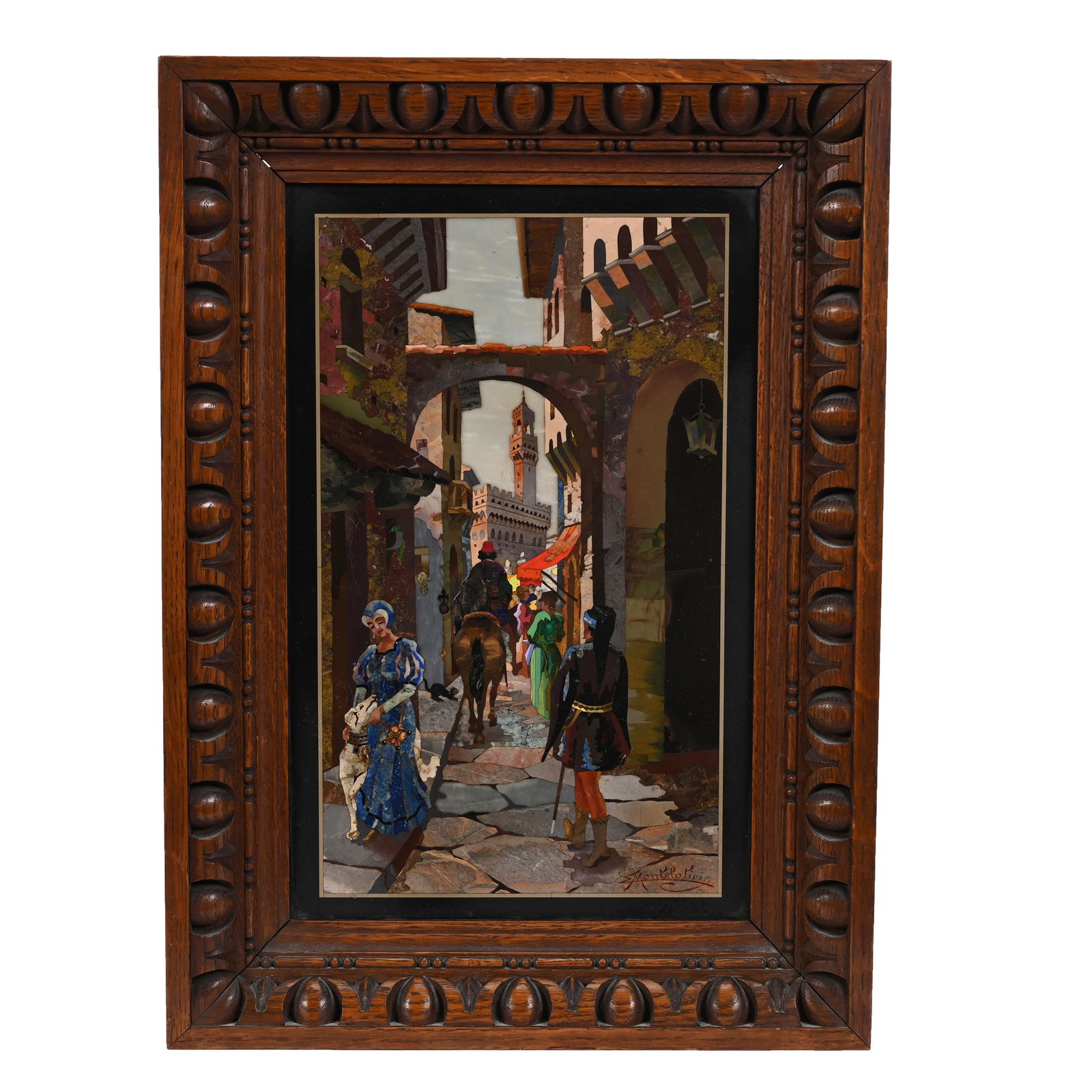 Pietre Dure Mosaic Slate Plaque By Montelatici (1 of 5)