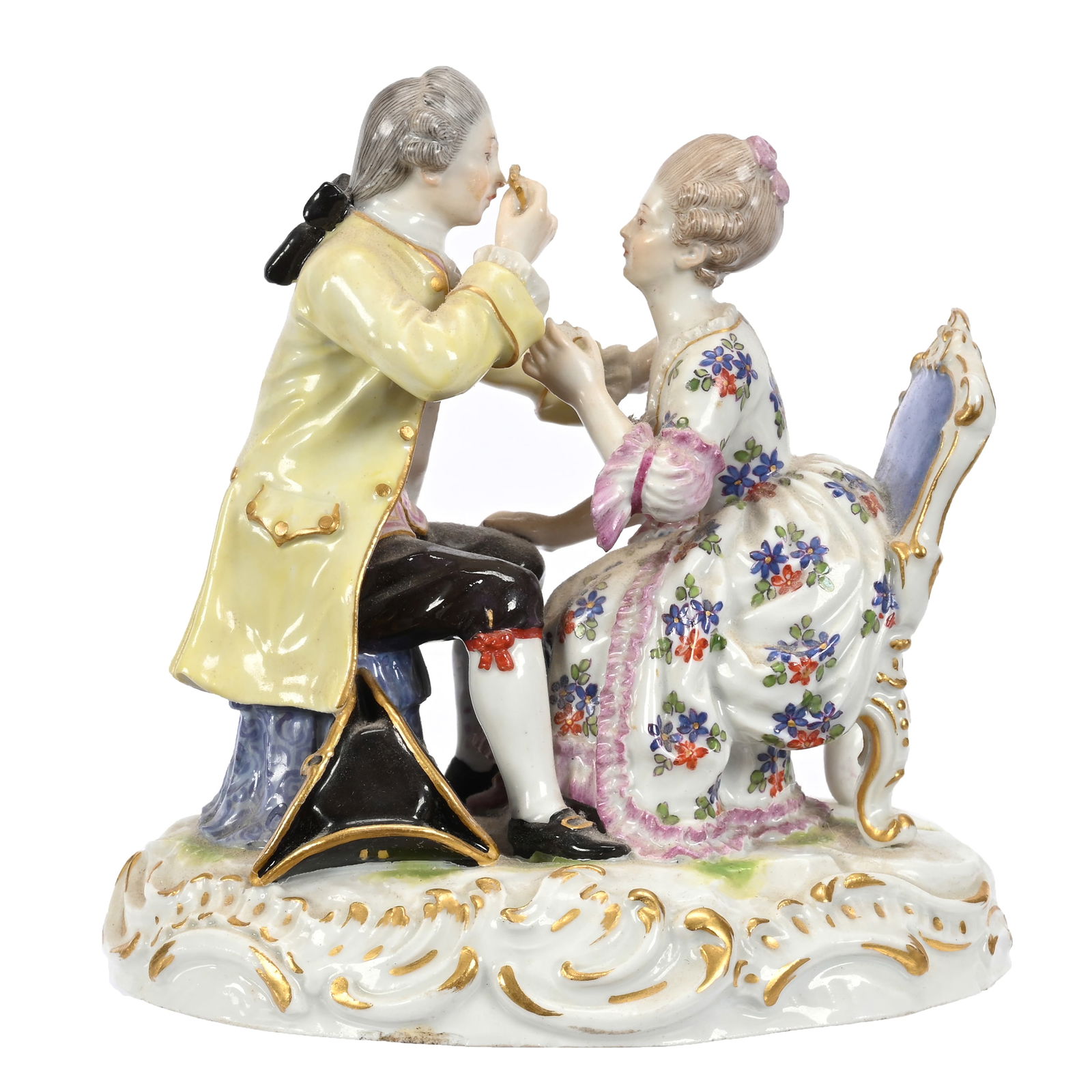 Figural Group Marked Meissen (Blue Crossed Swords) (1 of 4)