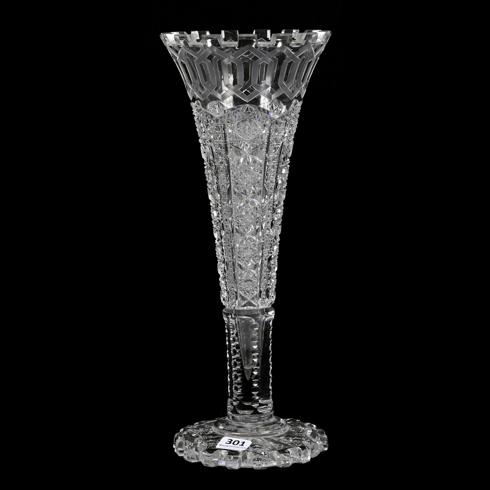 Trumpet Vase, ABCG, Alhambra Pattern By Meriden (1 of 3)