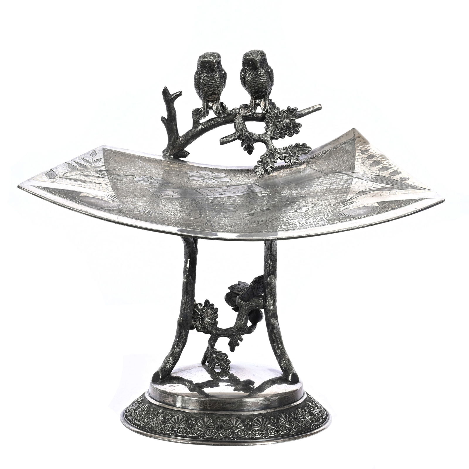 Victorian Silverplate Card Tray Marked Derby #3522 (1 of 4)