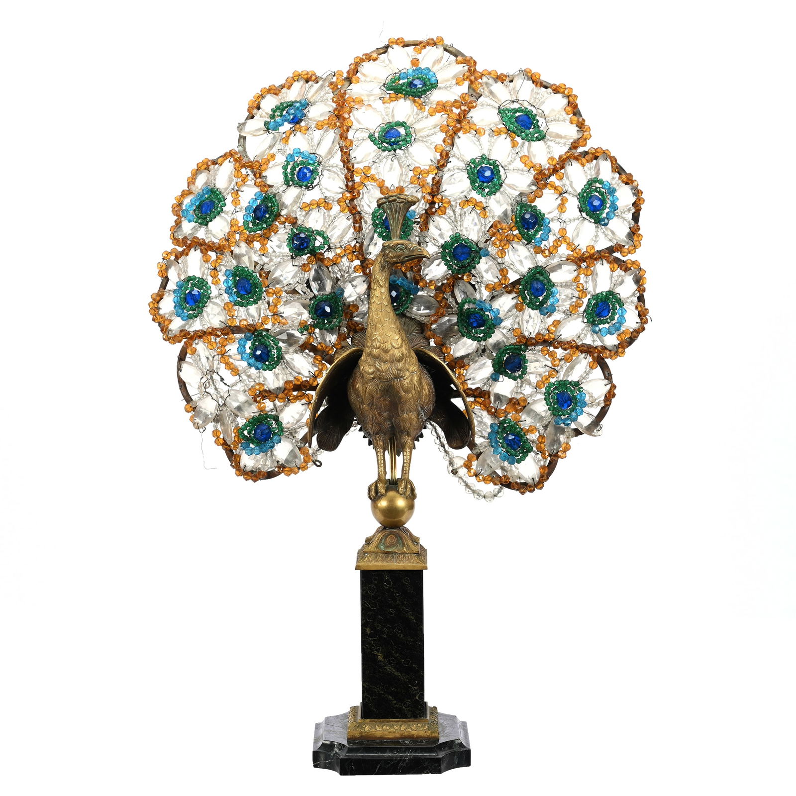 Figural Peacock Lamp, Czechoslovakian (1 of 4)