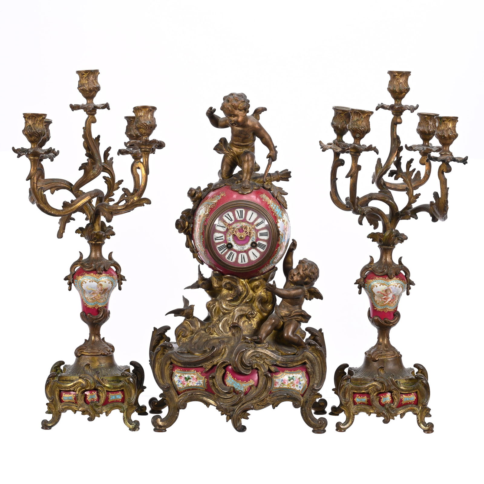 French Clock Set, Three Piece (1 of 4)