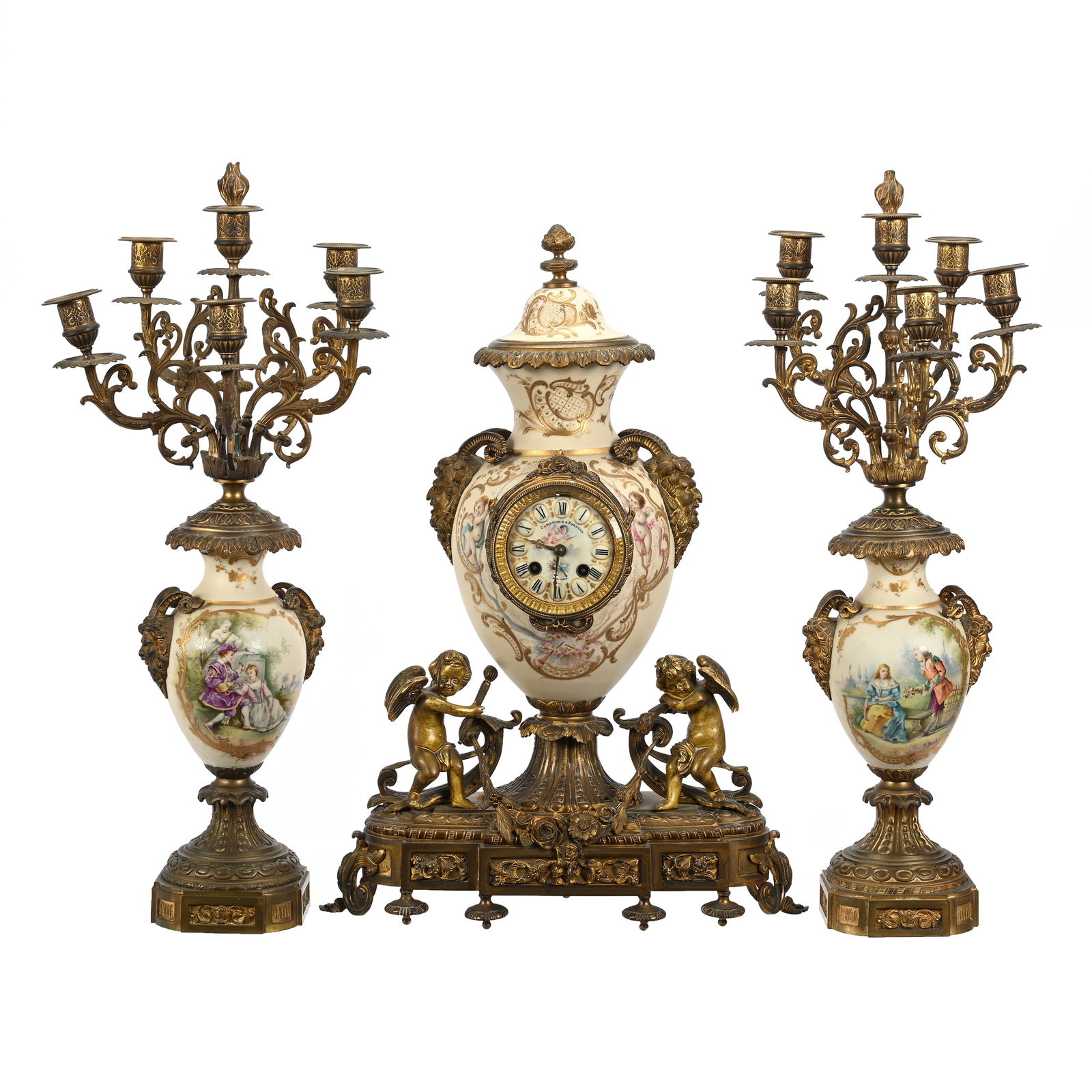 French Clock Set, Three Piece (1 of 5)