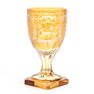 Chalice, Amber Cut To Clear Bohemian Art Glass