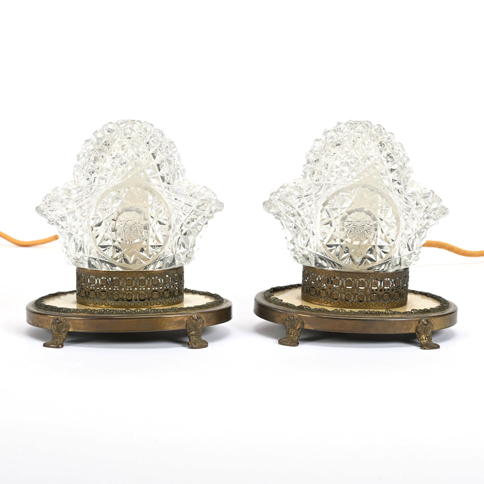 Pair Night Lights, Unmarked Czechoslovakia (1 of 3)