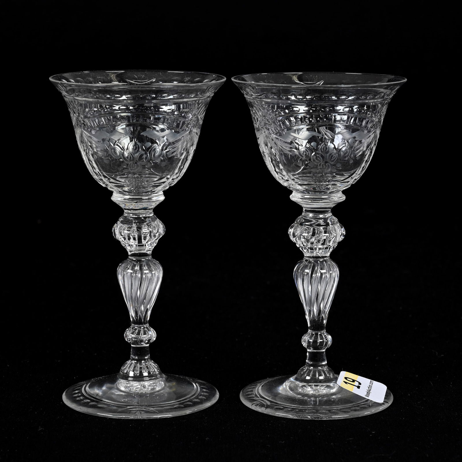 Pair Cordial Stems, Unmarked Webb (1 of 3)