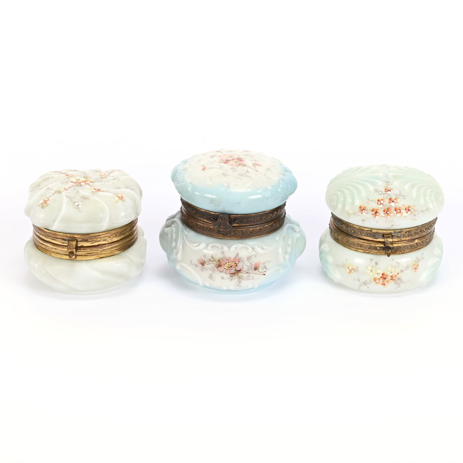 (3) Small Jewel Boxes, Wave Crest Art Glass (1 of 4)