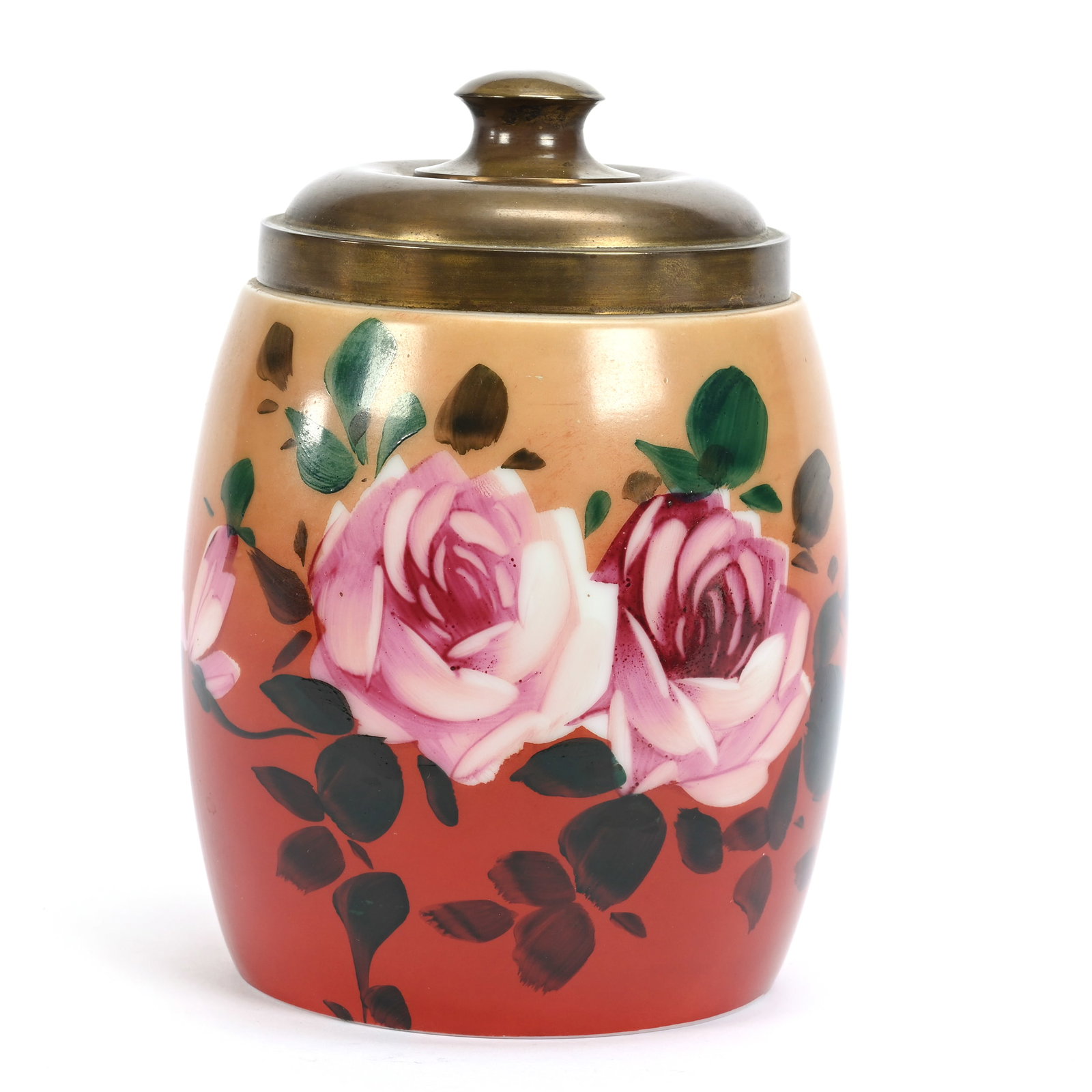 Humidor, Unmarked Wave Crest Style Art Glass (1 of 3)