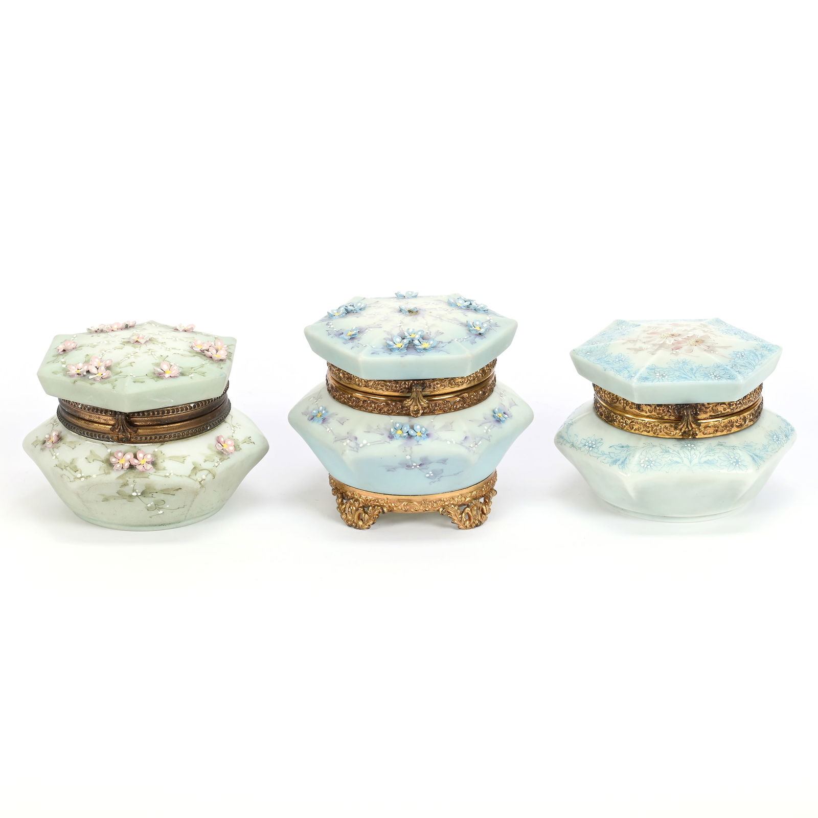 (3) Jewel Boxes, Wave Crest Art Glass (1 of 5)