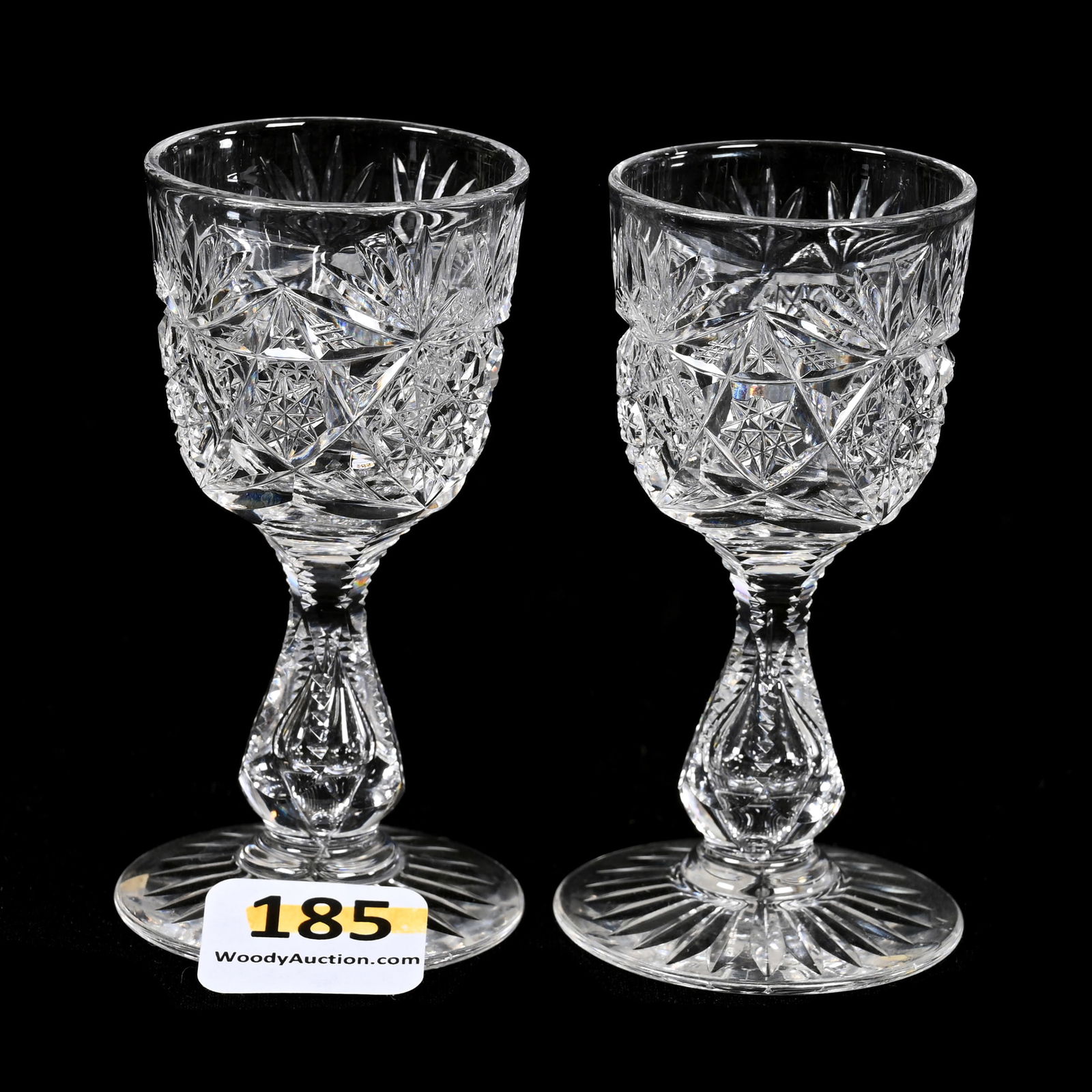 Pair Cordial Stems, ABCG, Signed Libbey Colonna (1 of 3)