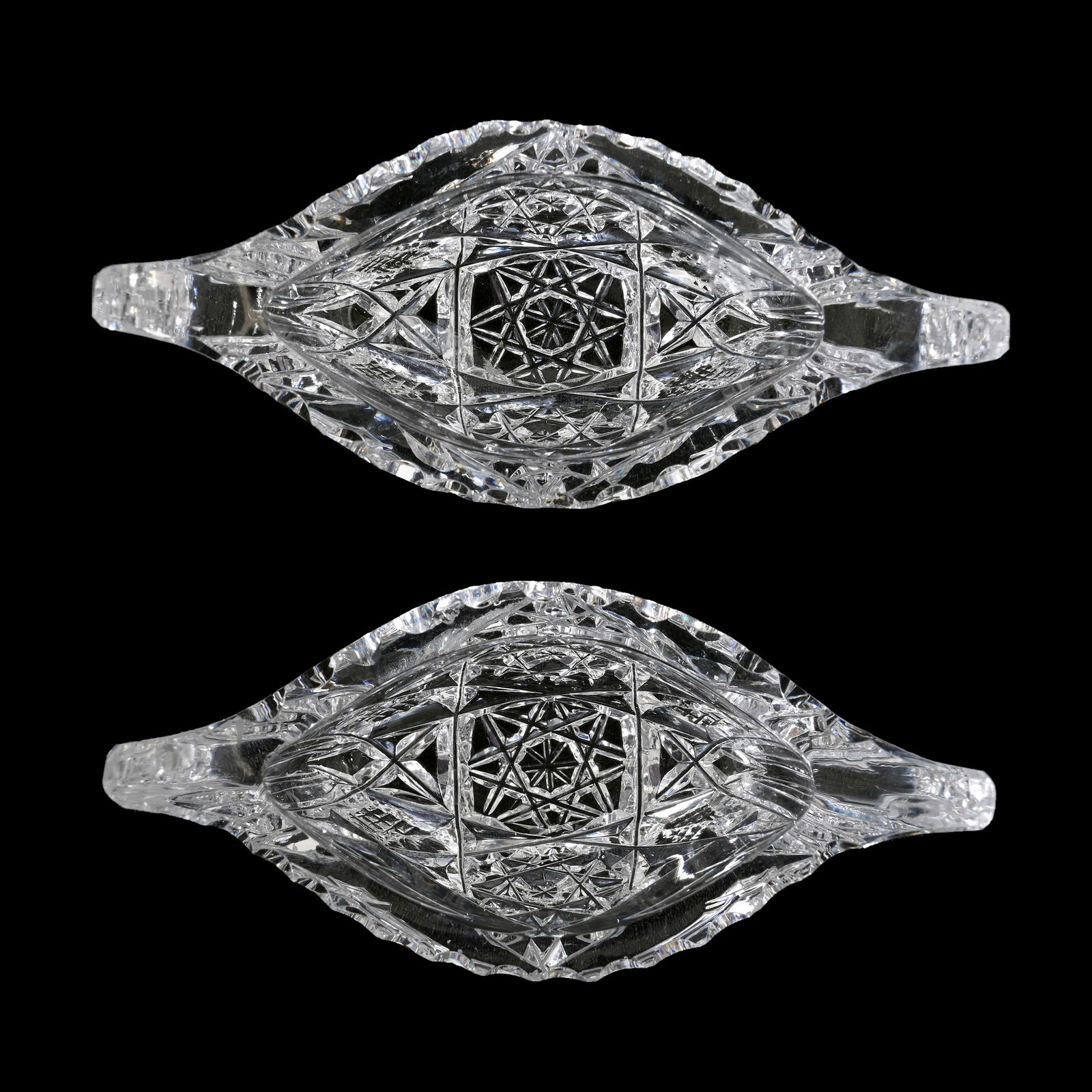 Pair Salt Dips, ABCG, Canoe Shape (1 of 2)