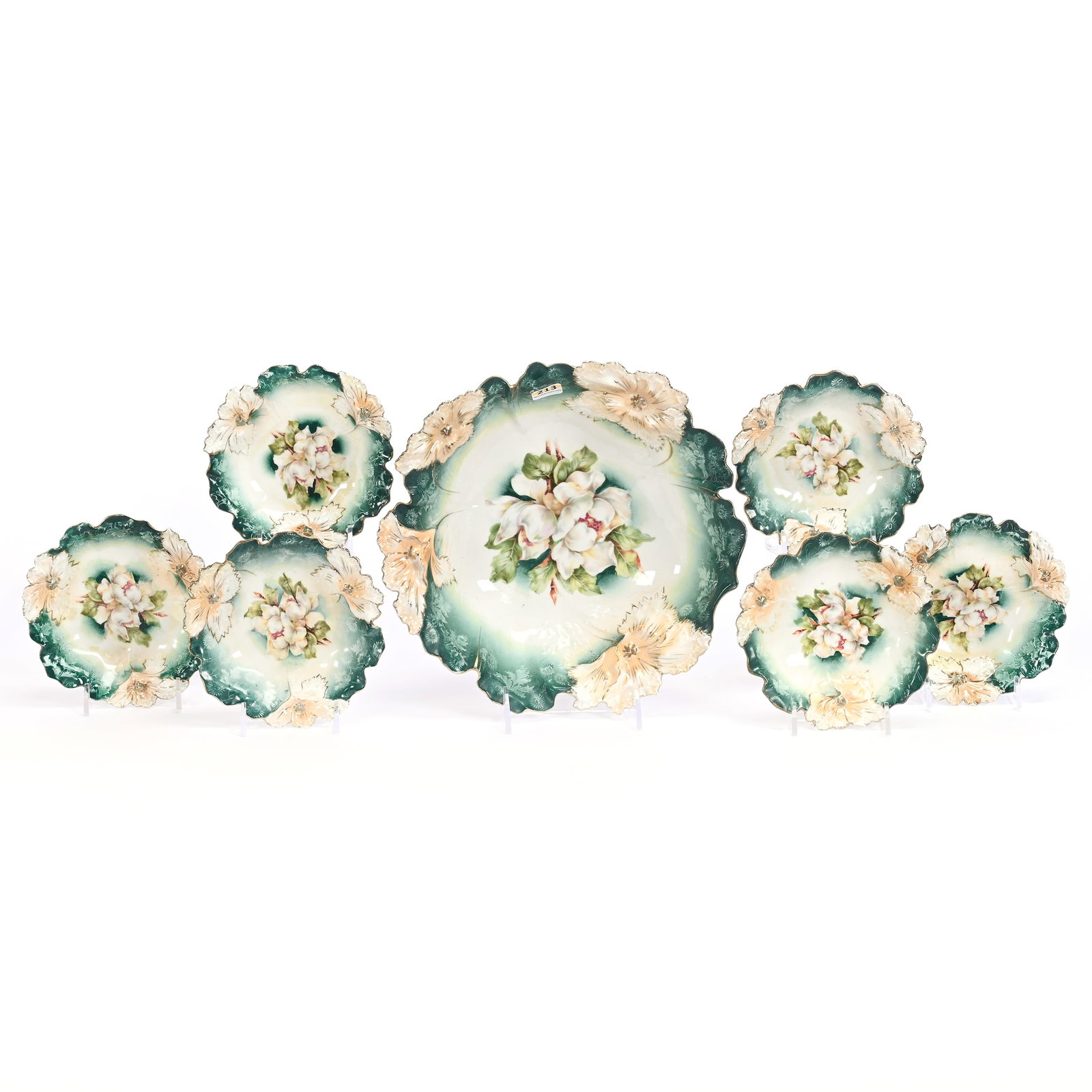 Berry Set Marked R.S. Prussia, Carnation Mold (1 of 2)