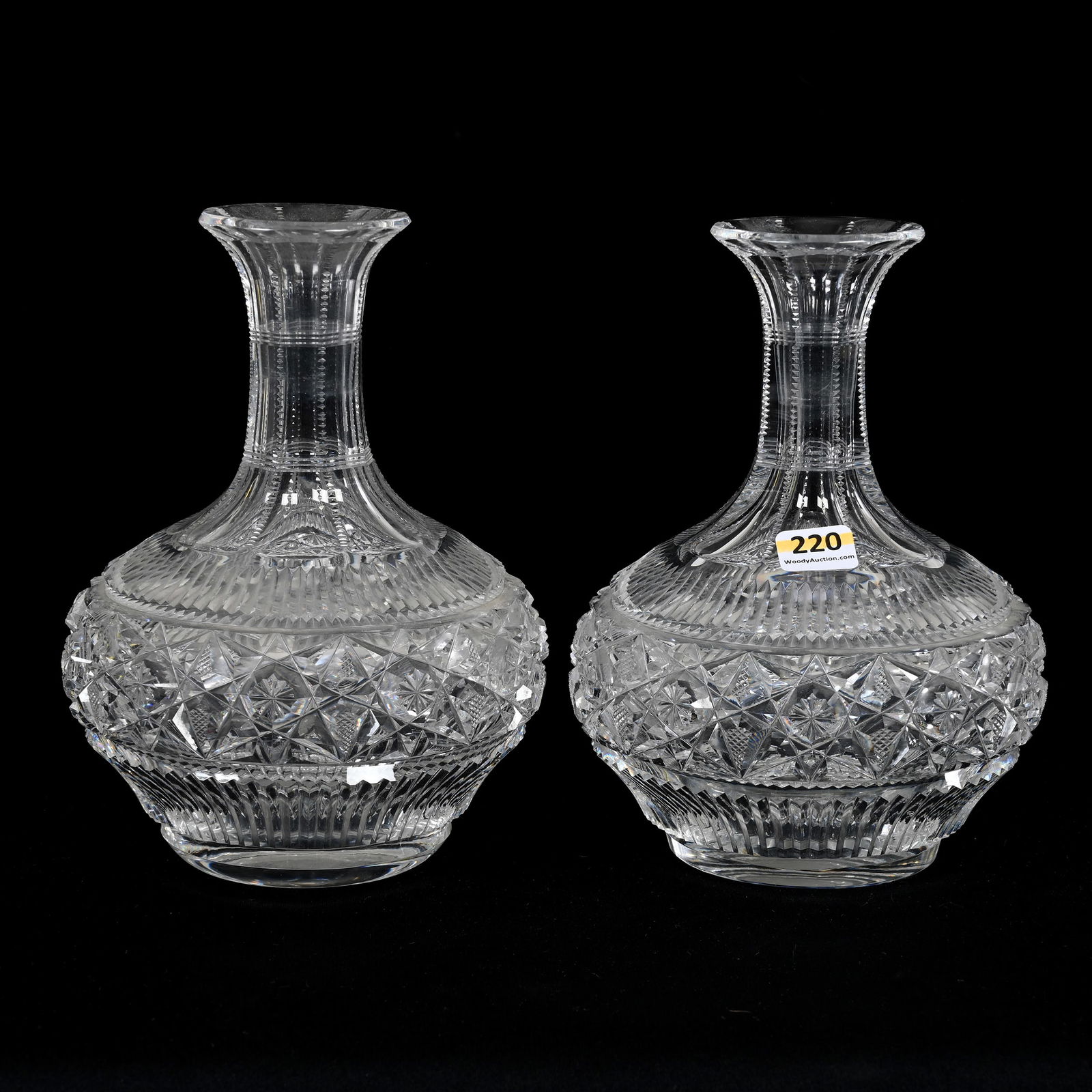 Pair Decanters, ABCG, Signed Hawkes (1 of 3)
