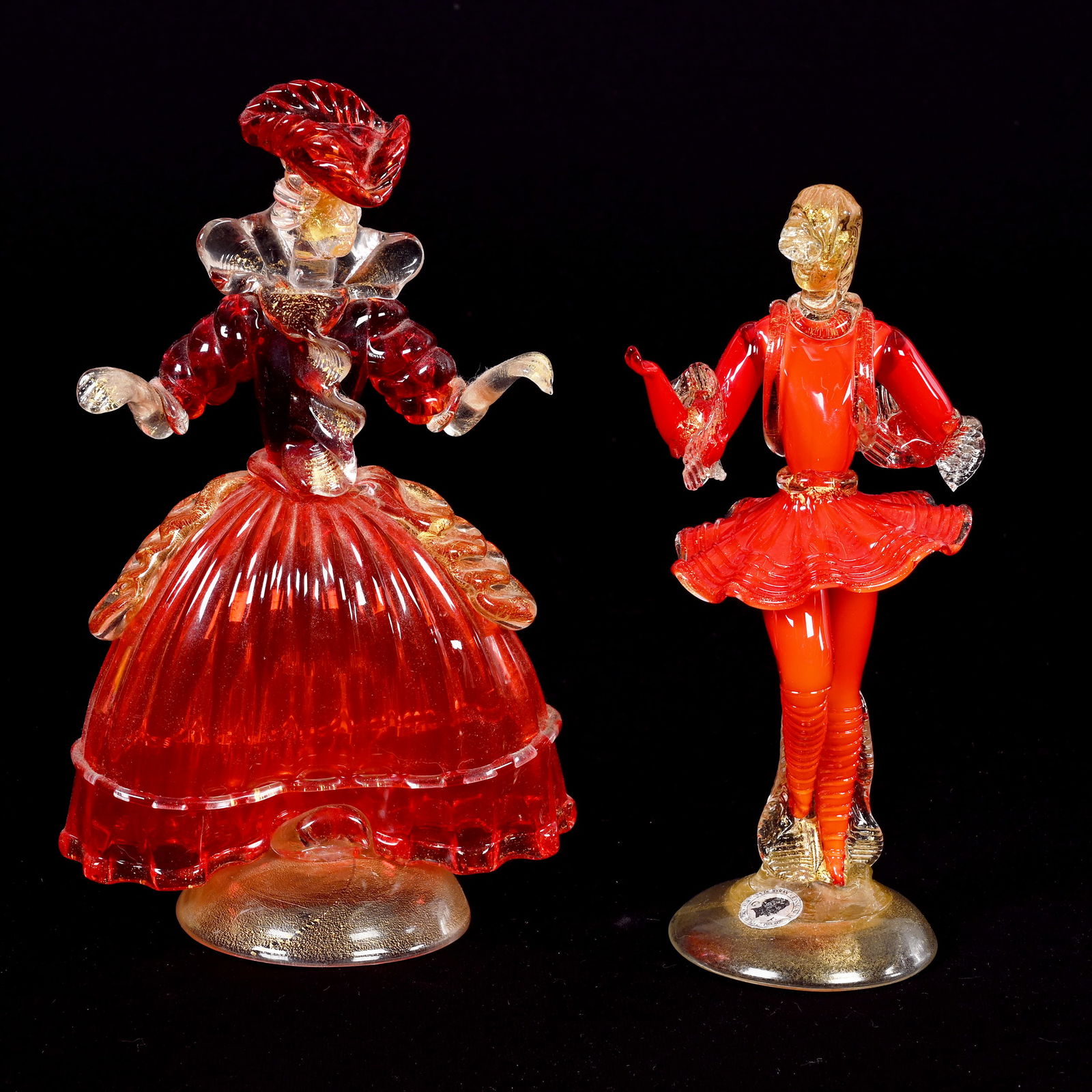 (2) Figurines, Italian Murano Glass (1 of 4)